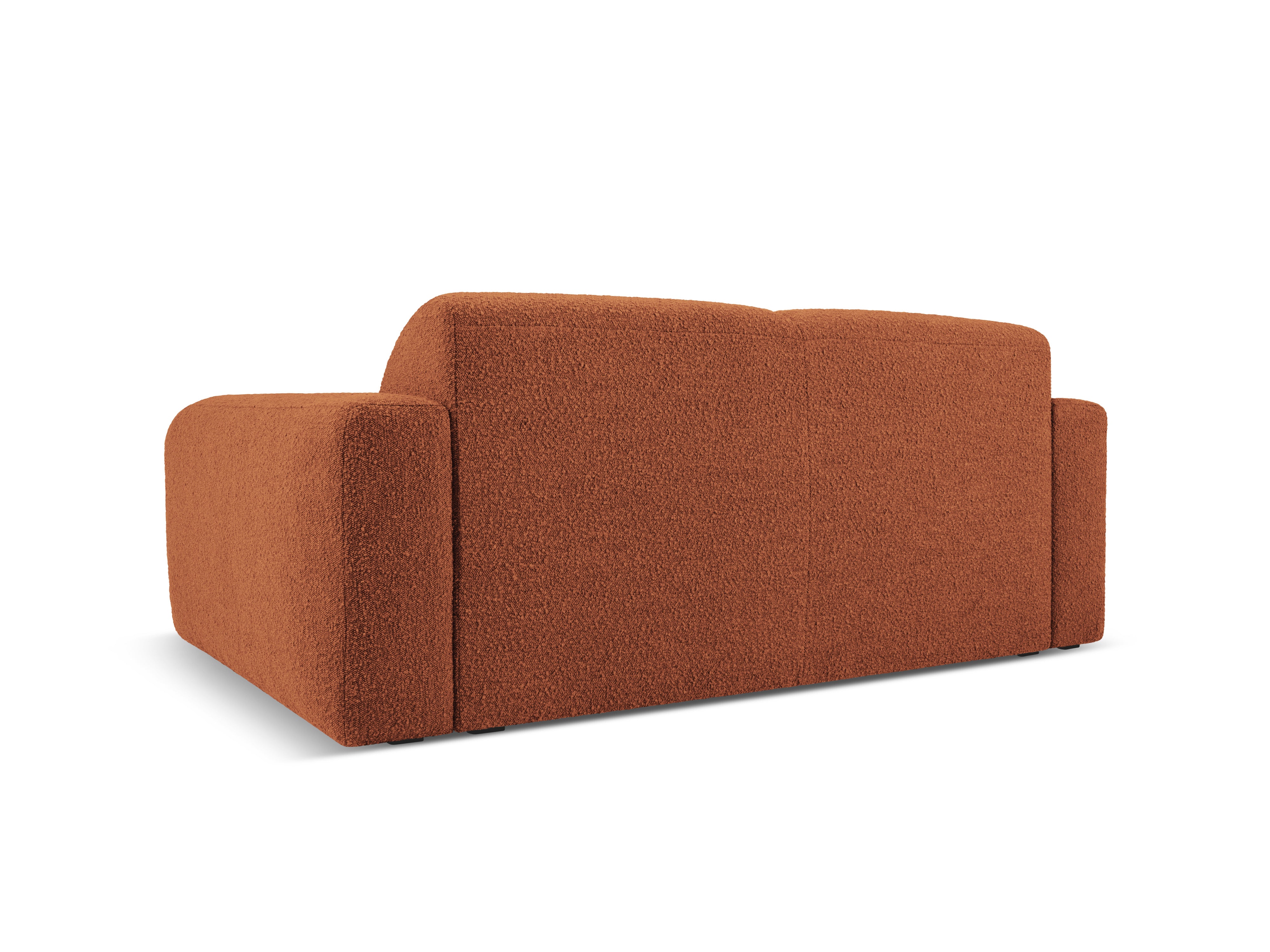 Sofa w tkaninie boucle 2-osobowa MOLINO terracotta Micadoni    Eye on Design