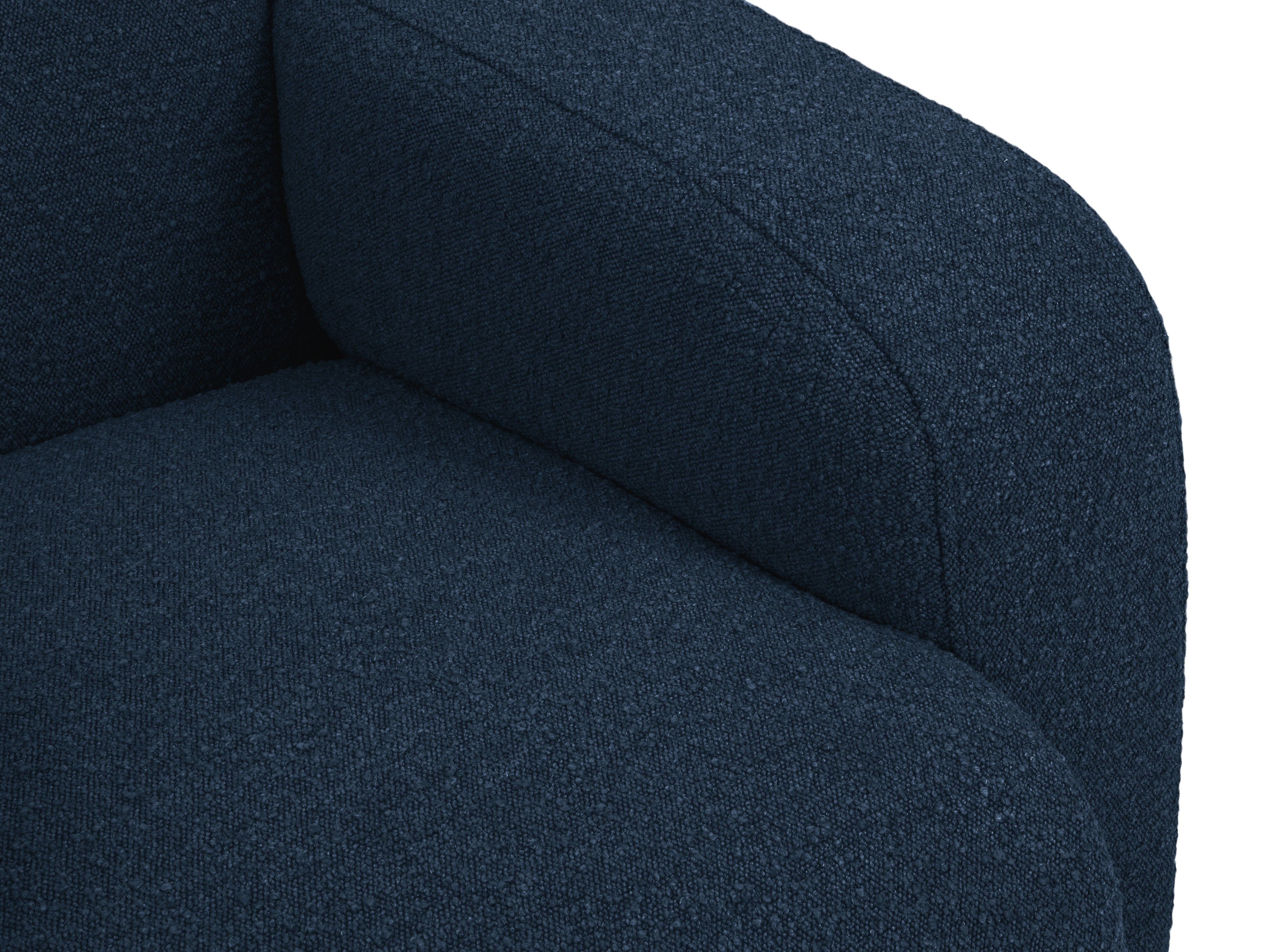 Sofa w tkaninie boucle 2-osobowa MOLINO granatowy Micadoni    Eye on Design