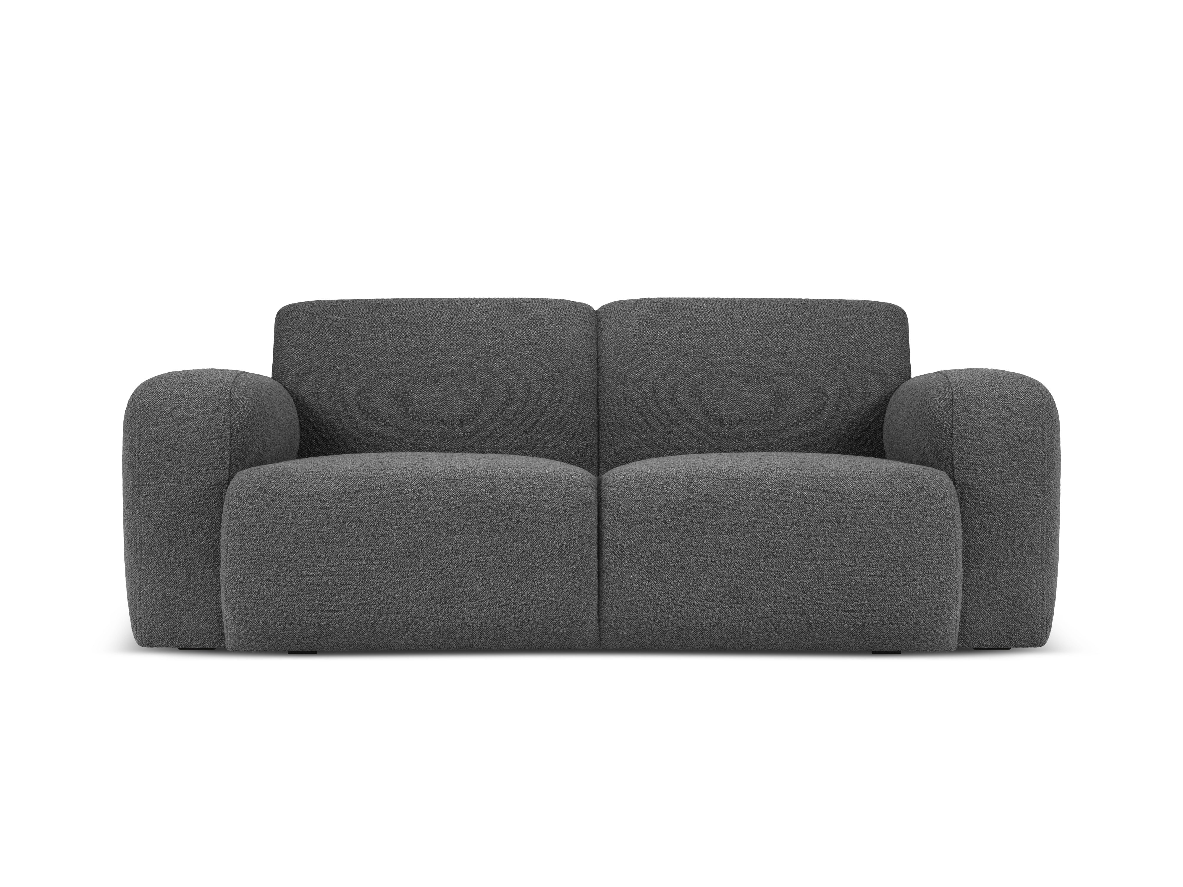 Sofa w tkaninie boucle 2-osobowa MOLINO ciemnoszary Micadoni    Eye on Design