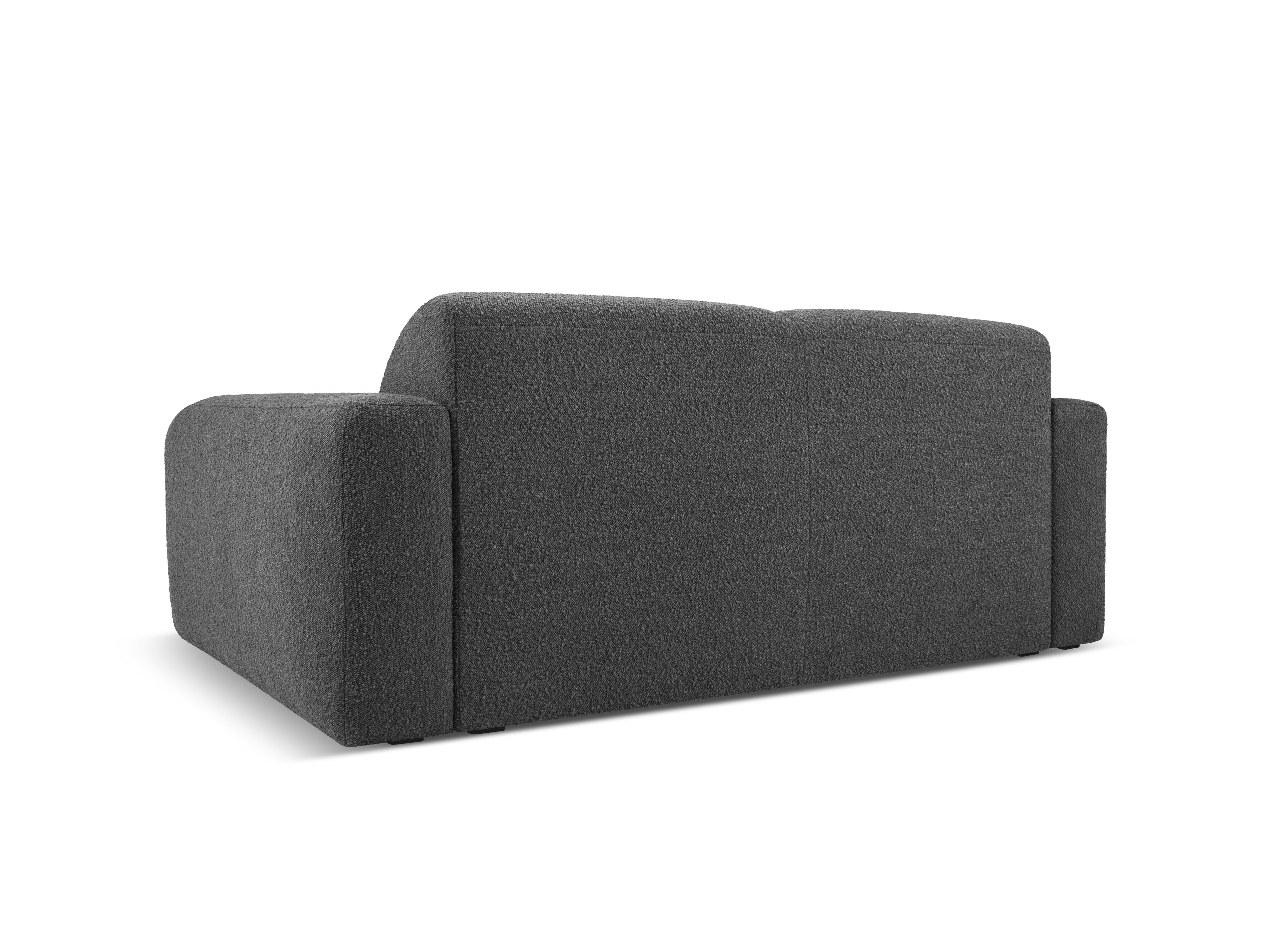 Sofa w tkaninie boucle 2-osobowa MOLINO ciemnoszary Micadoni    Eye on Design