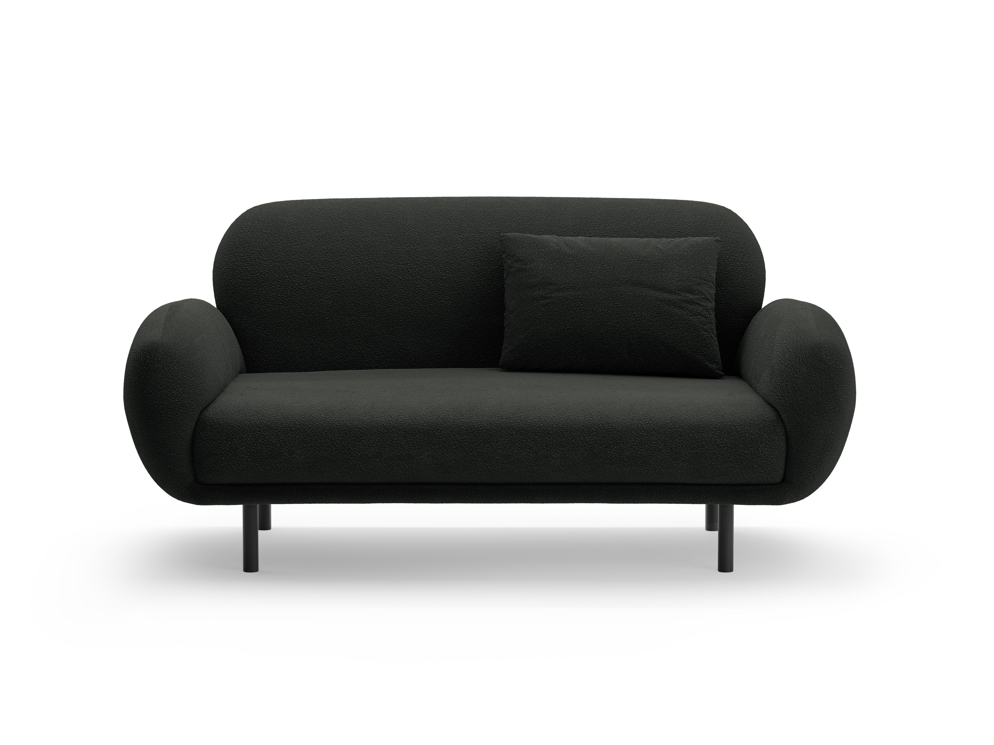 2-seater Sofa POPPY black boucle