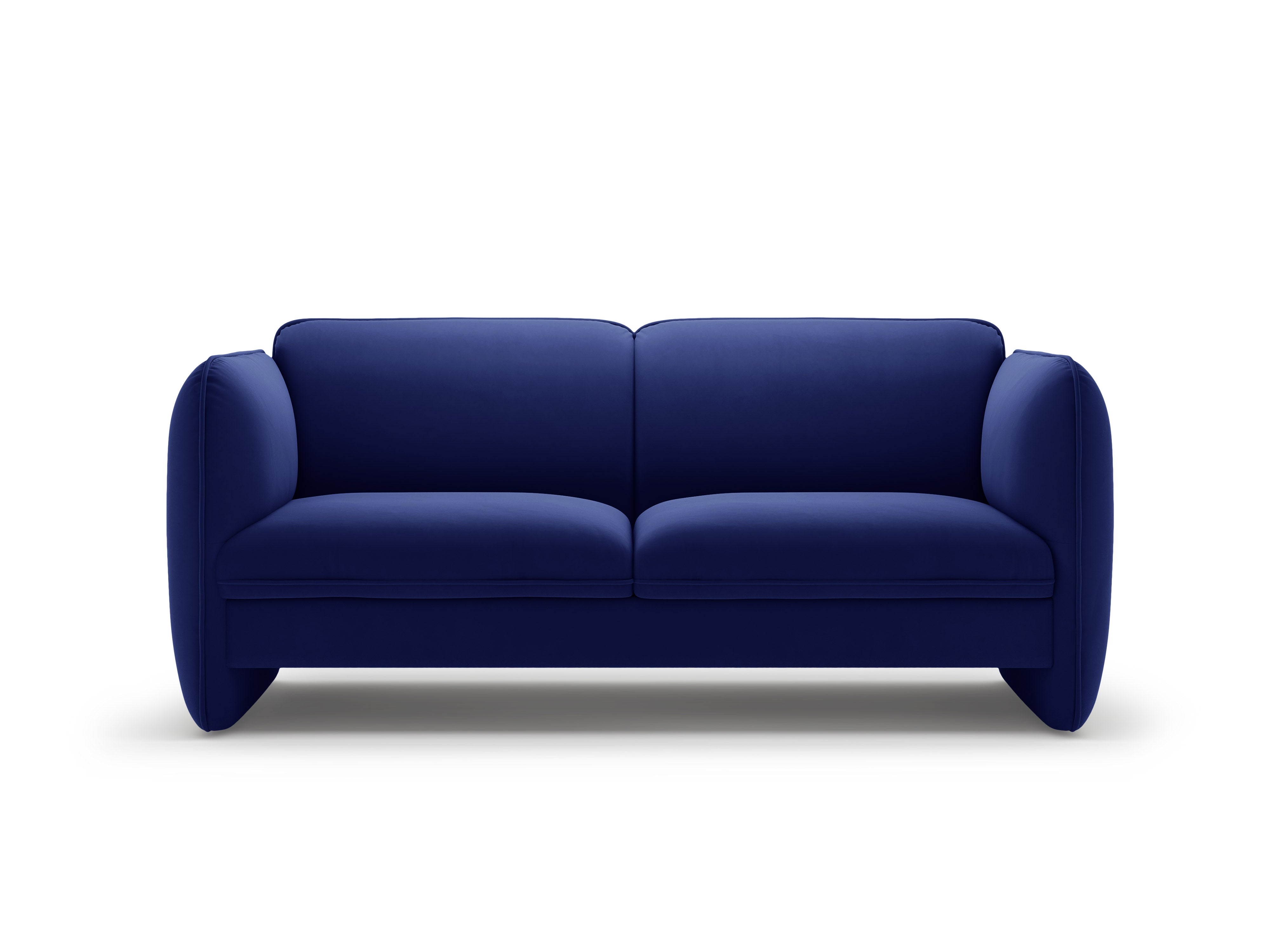 Sofa für 2 Personen aus Samt GEORGIA in Kobaltblau