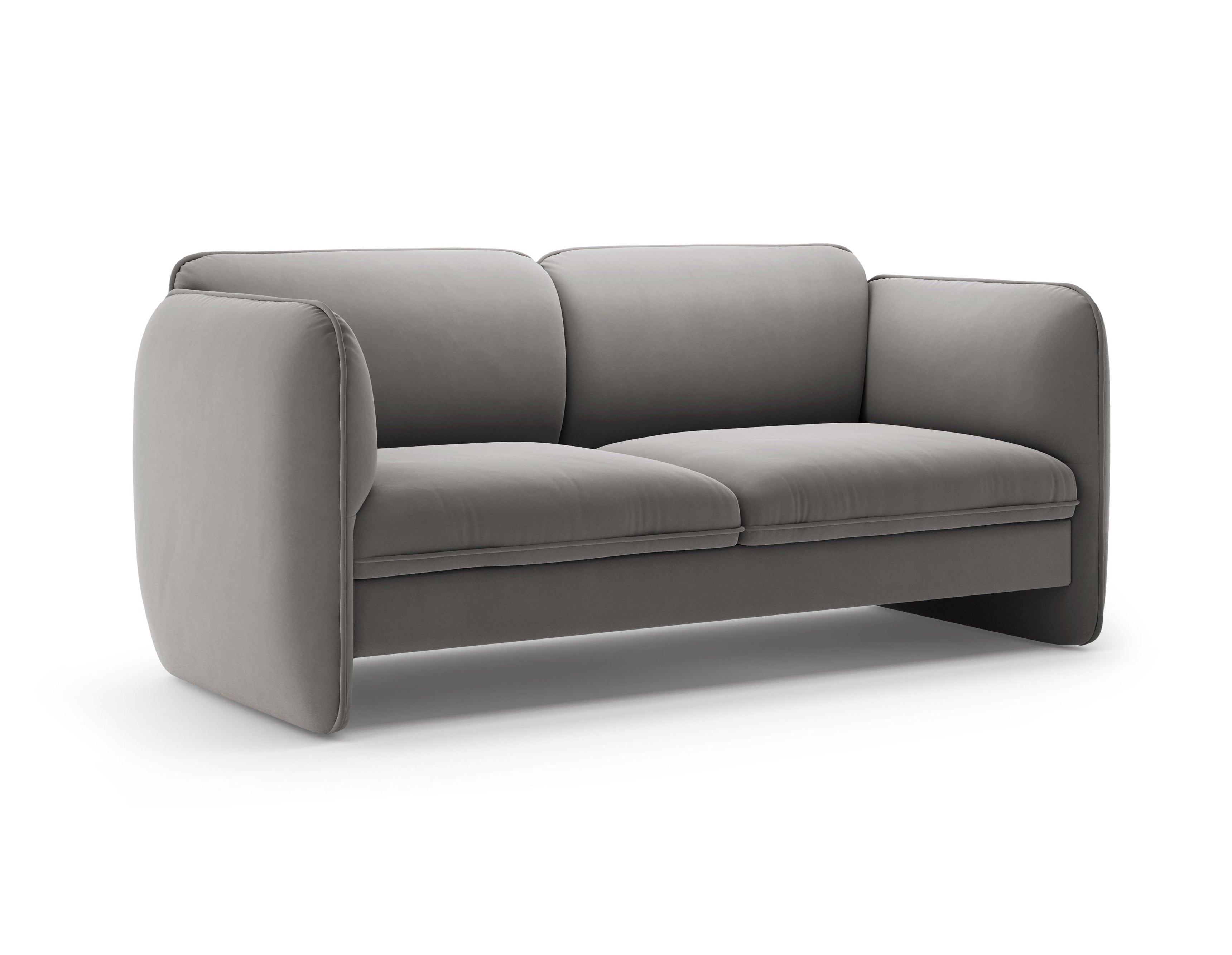 Sofa für 2 Personen aus Samt GEORGIA in Grau