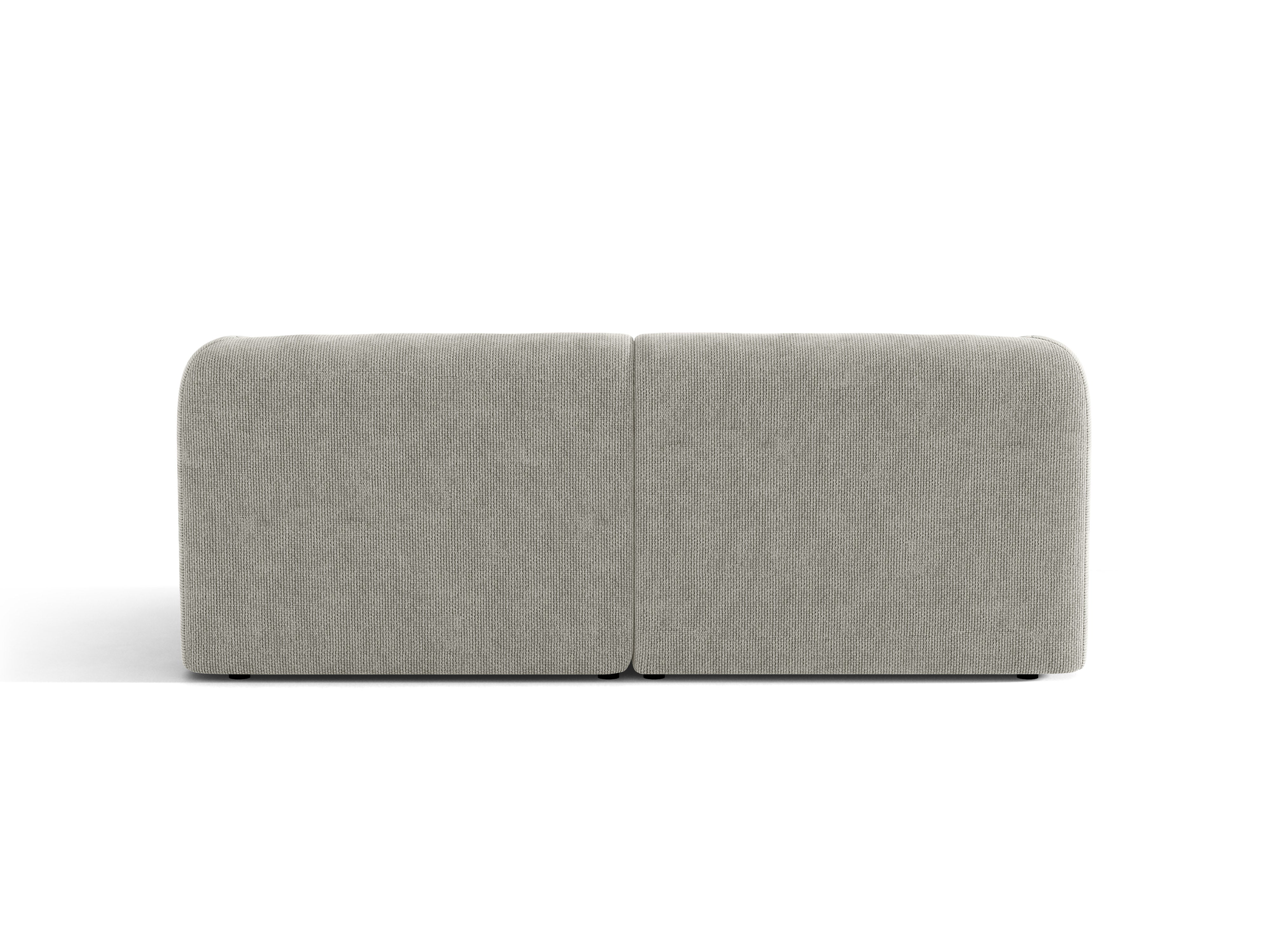 Sofa 2-Sitzer MILEY hellgrau chenille seidig