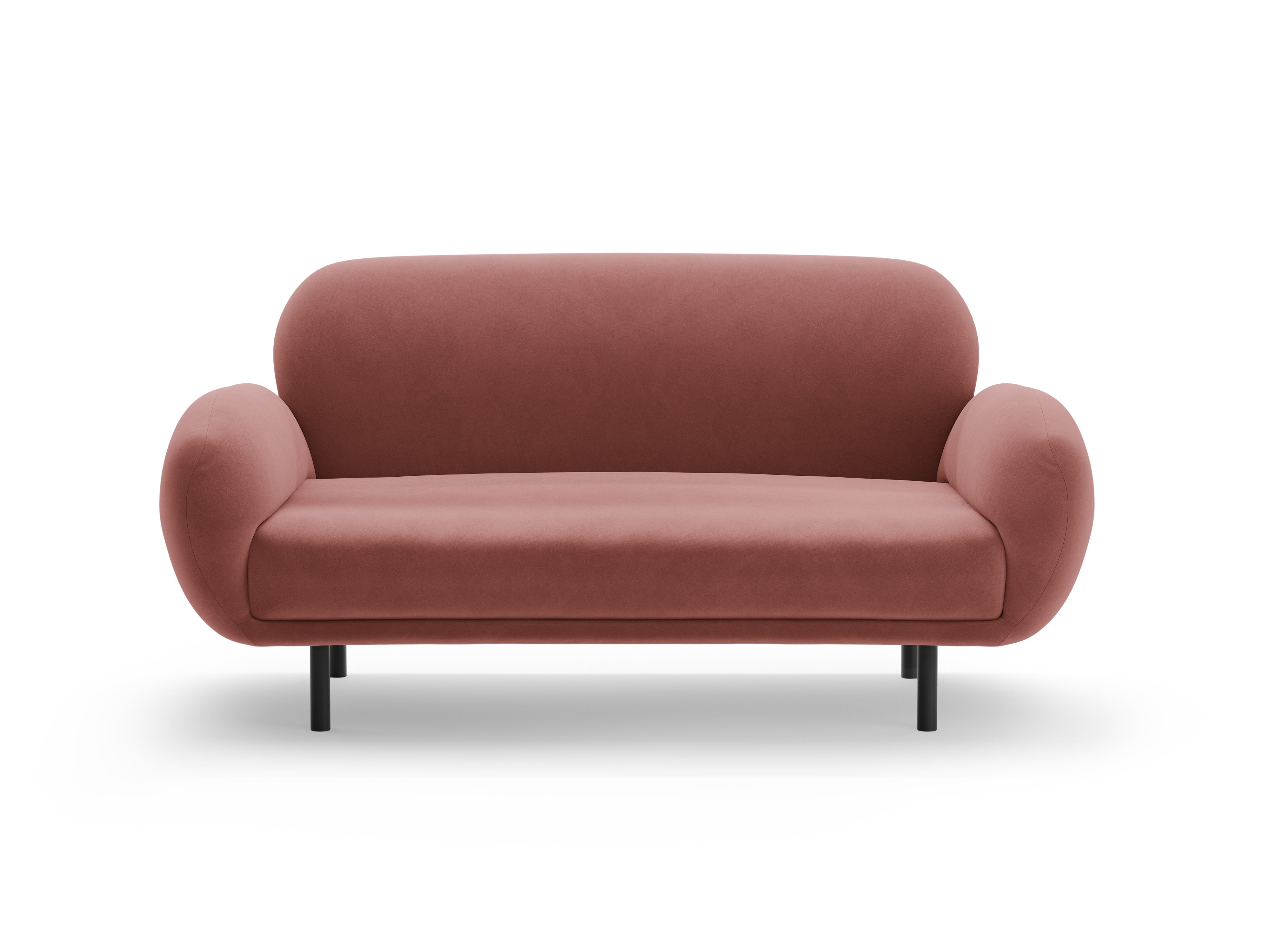 Sofa aus Samt 2-sitzig POPPY schmutziges Rosa