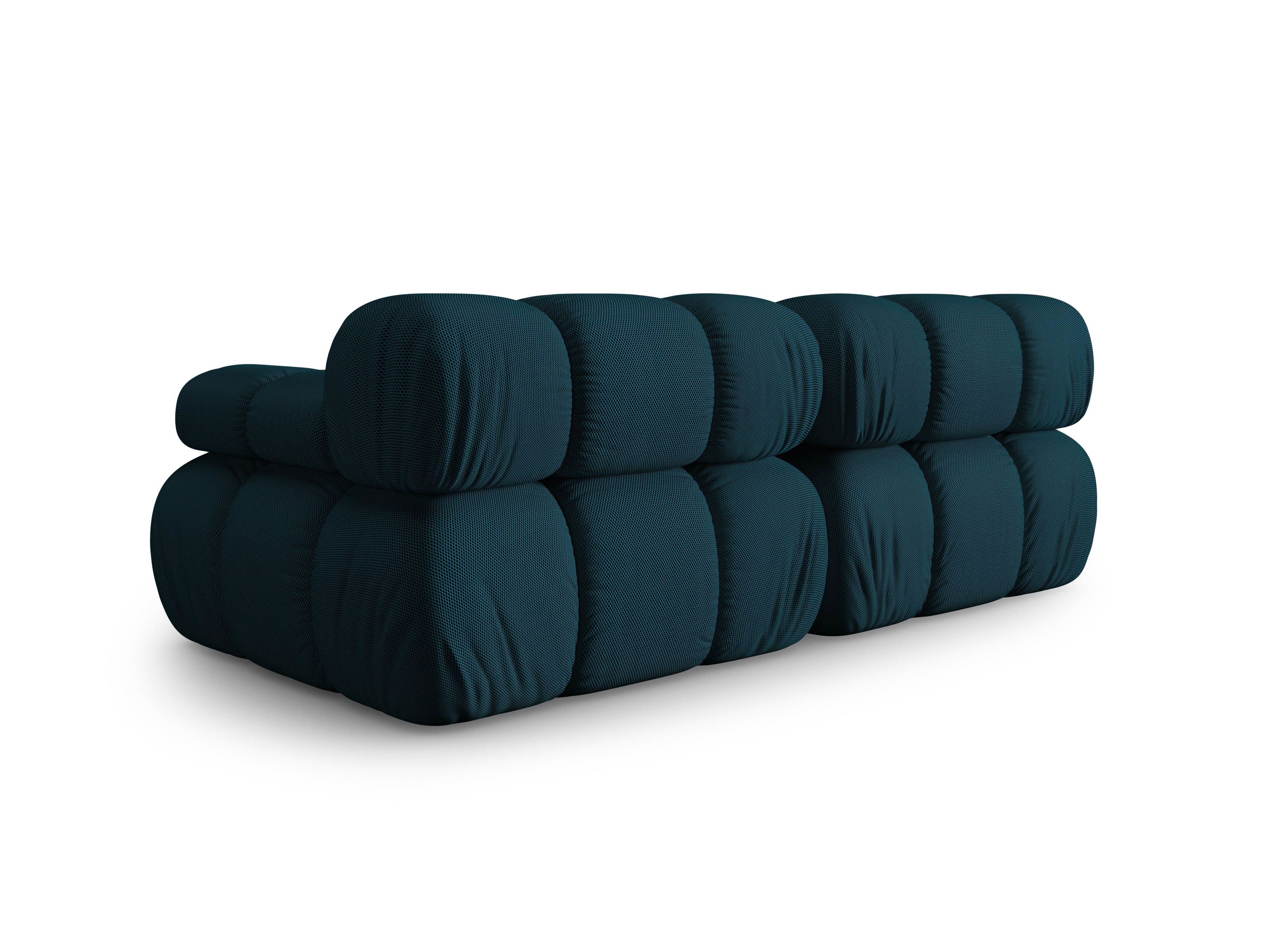 Modulares 2-Sitzer-Sofa BELLIS in Meeresfarbe mit 3D-Stoff