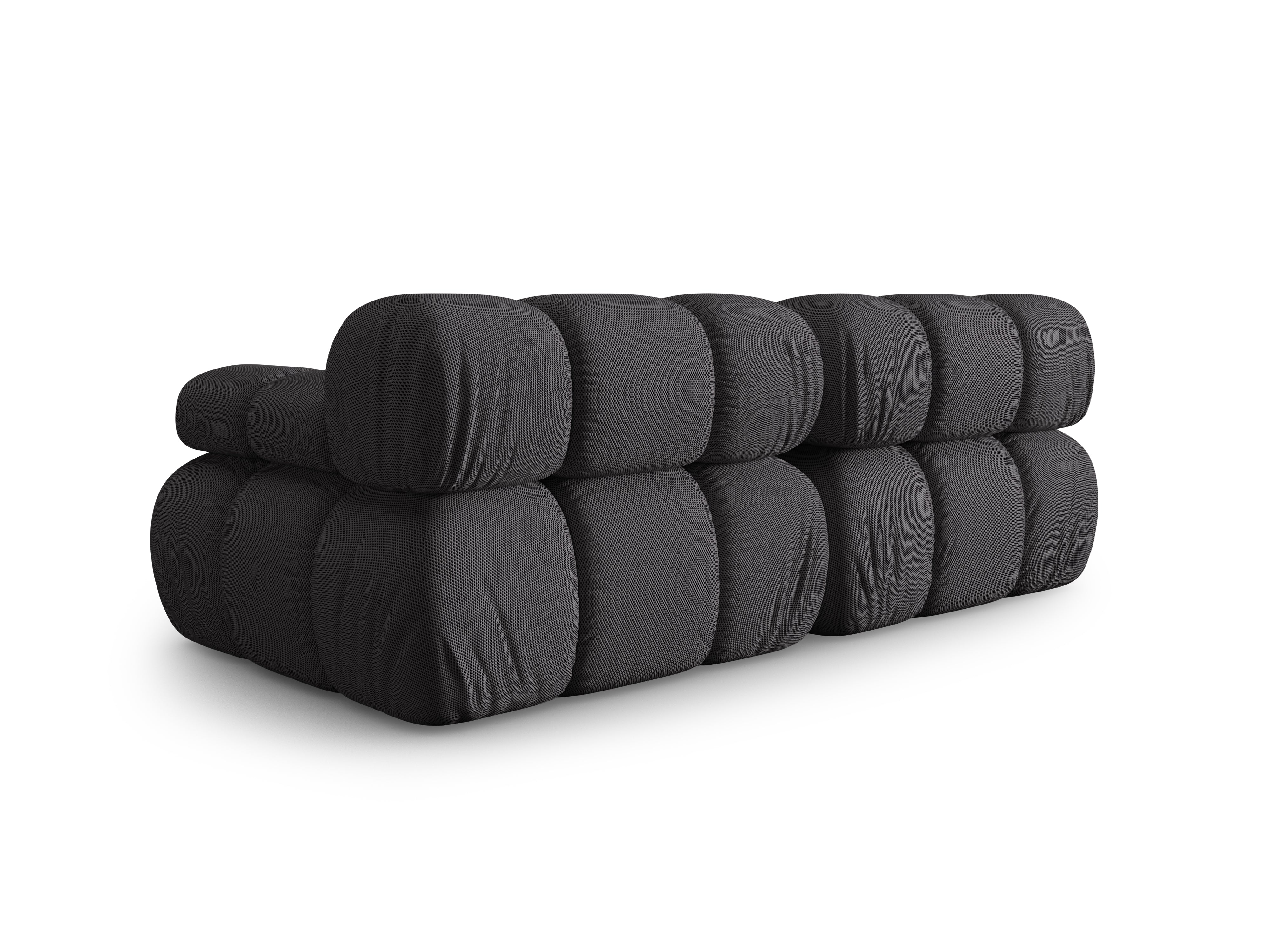 Modulares 2-Sitzer-Sofa BELLIS in Dunkelgrau mit 3D-Stoff