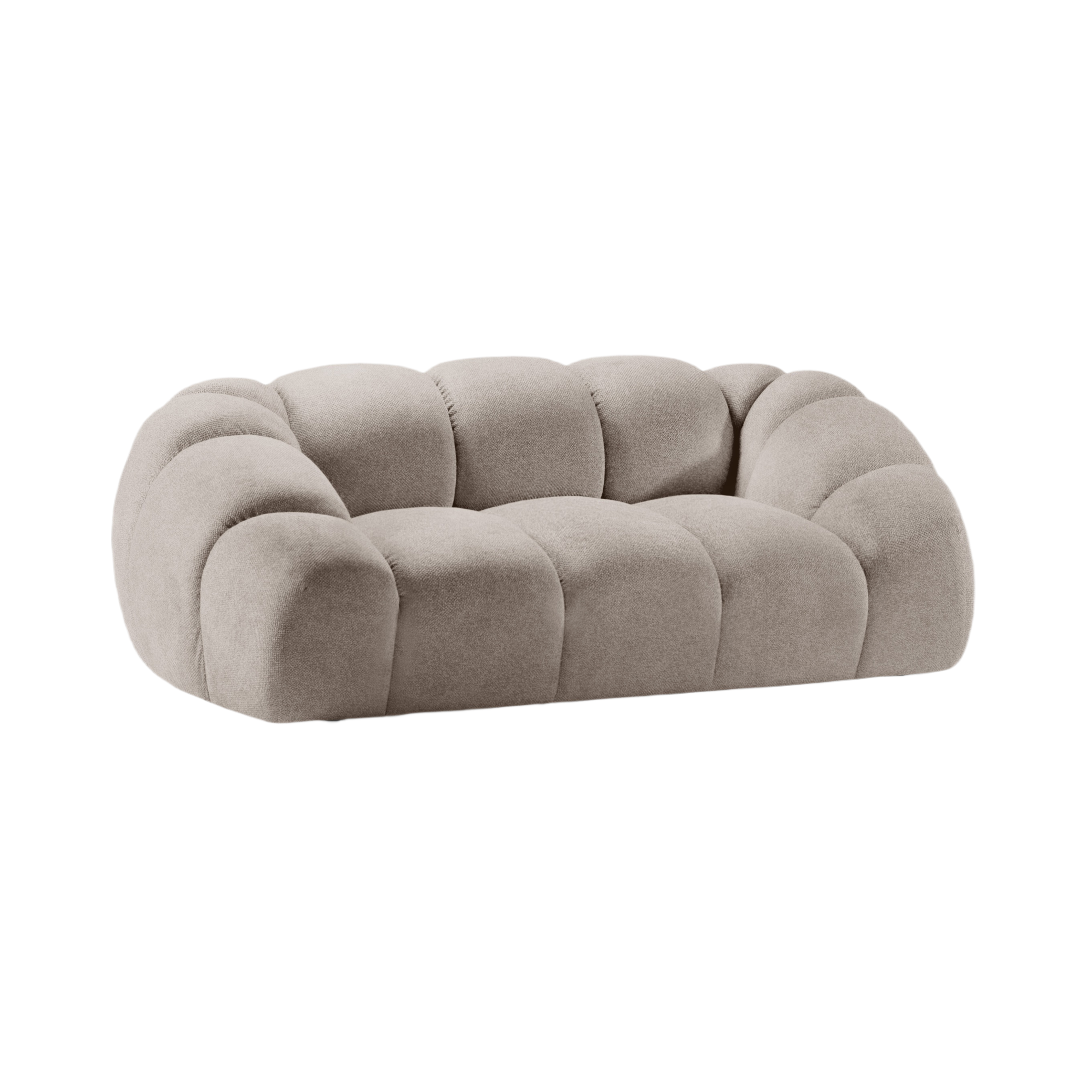 Sofa 2-Sitzer DIANA dunkelbeige Chenille