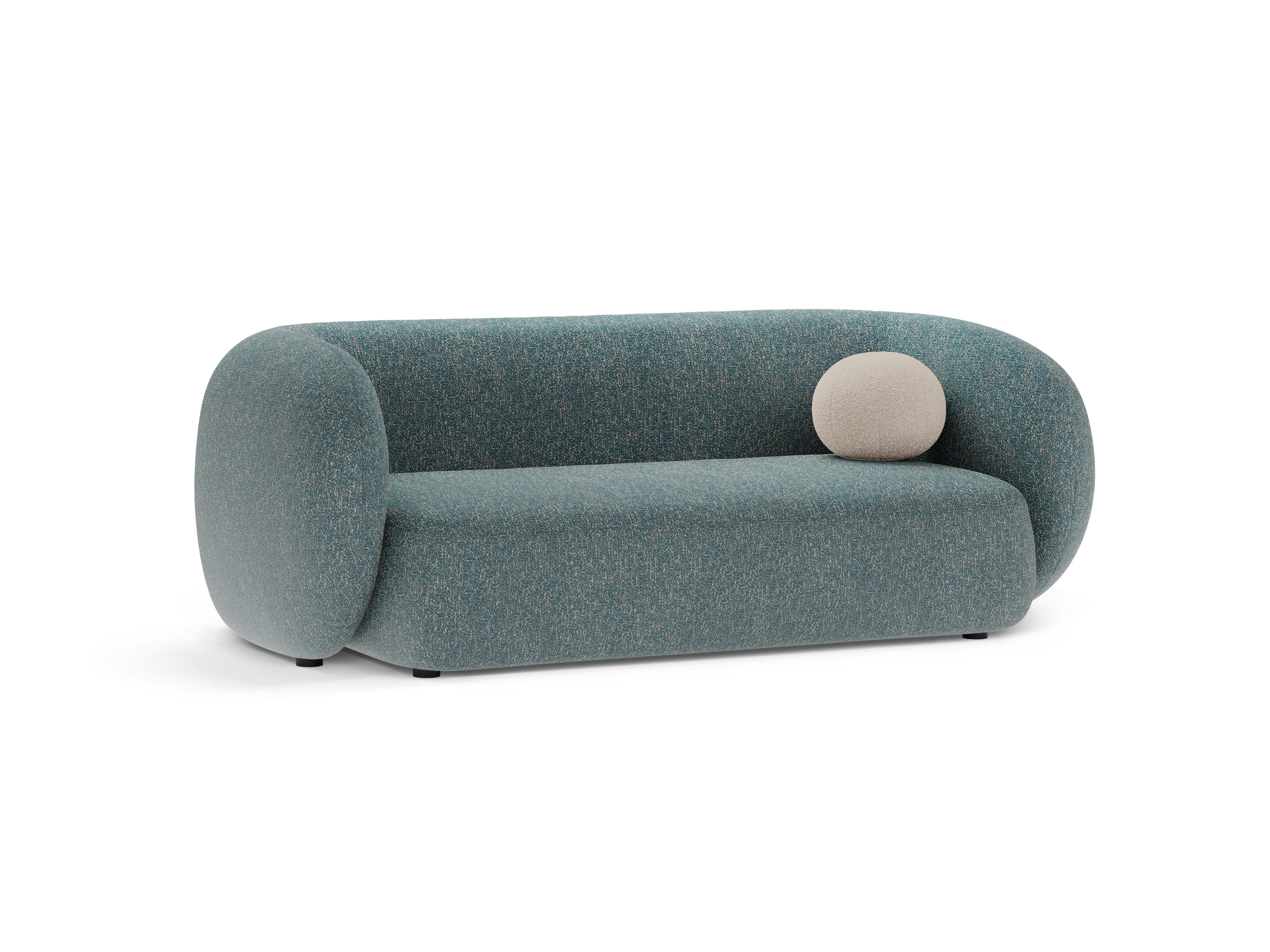 2-seater Sofa KATE blue mélange