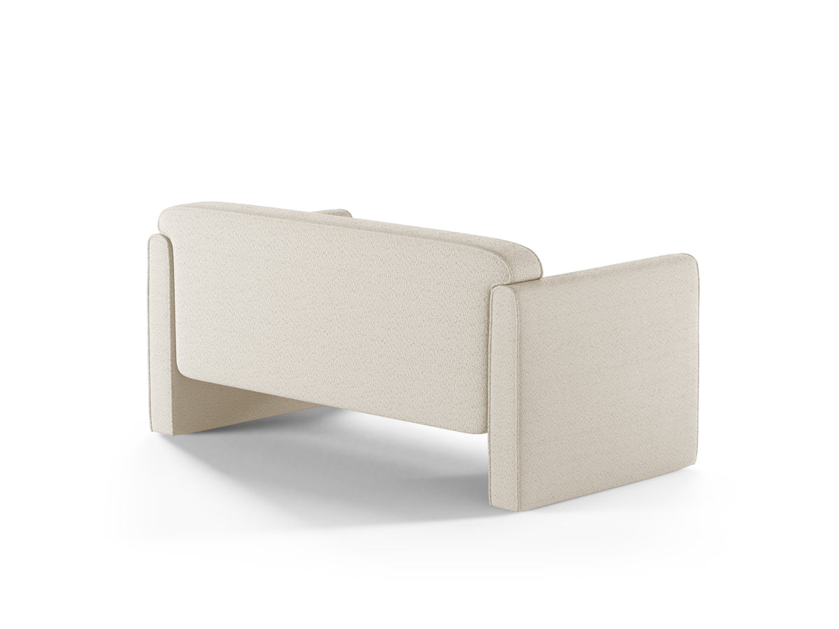 Sofa 2-Sitzer ABBY Elfenbein Boucle