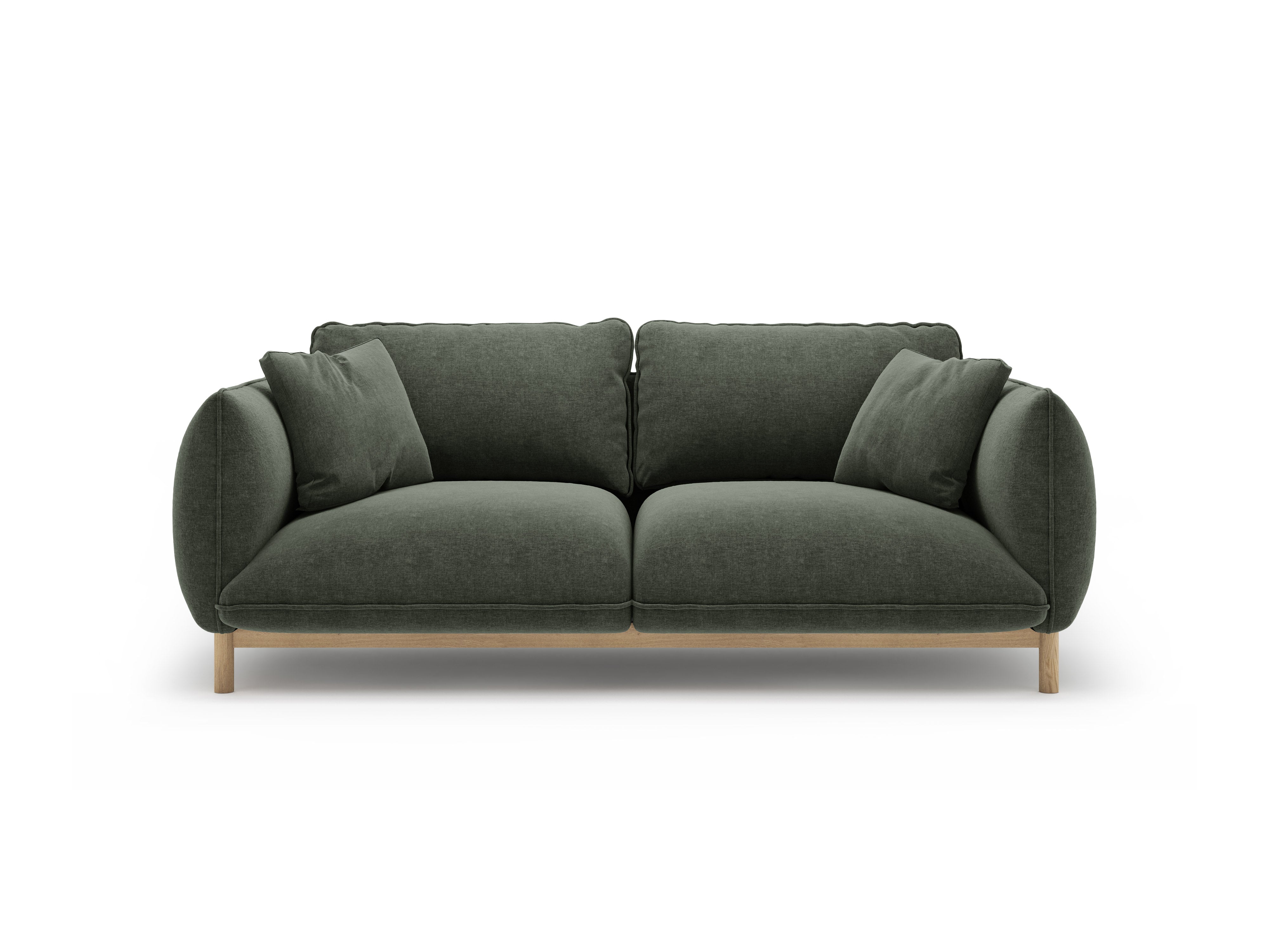 2-seater Sofa ADA green chenille