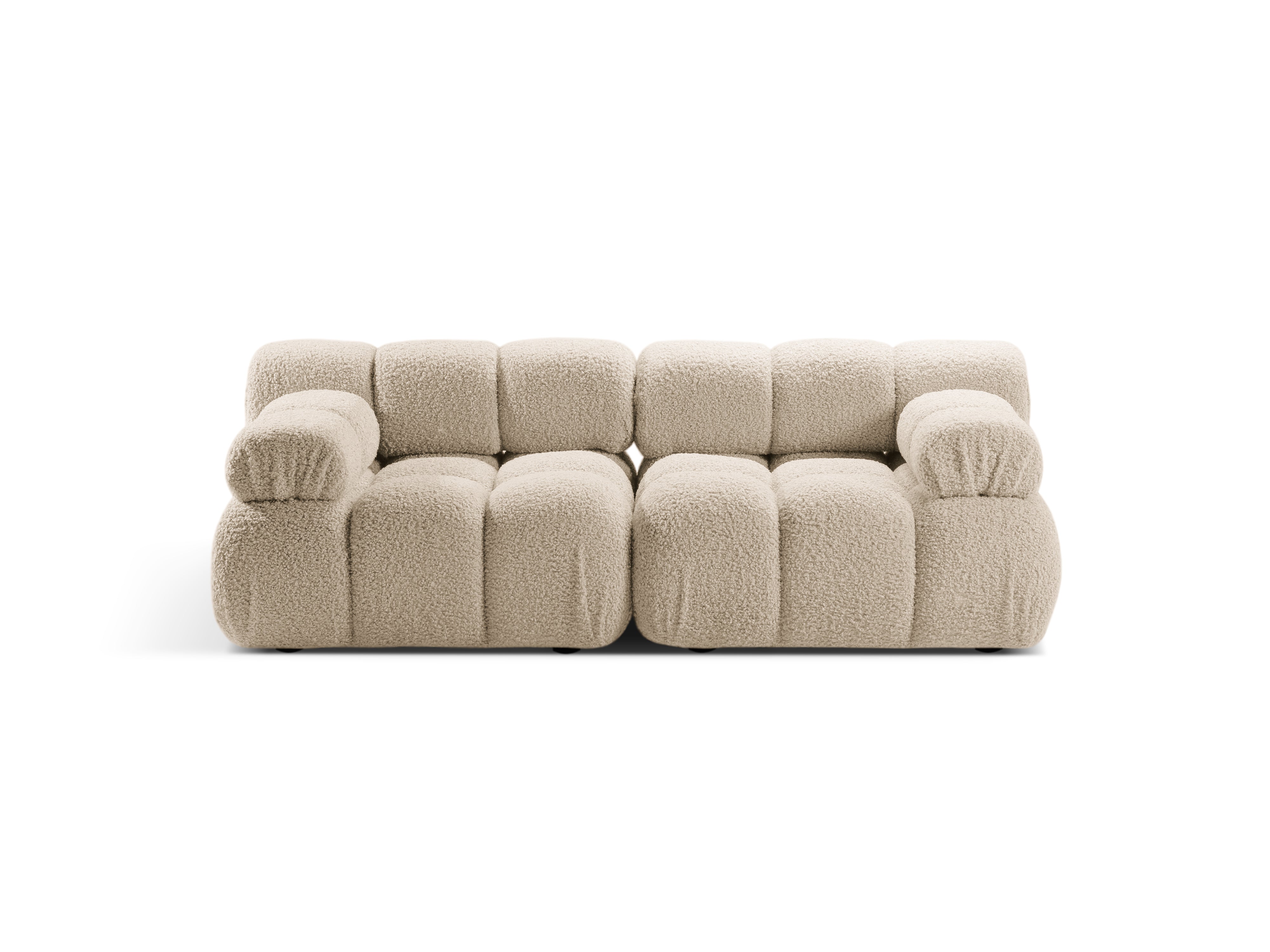 Modulares 2-Sitzer Sofa BELLIS in beigem Boucle