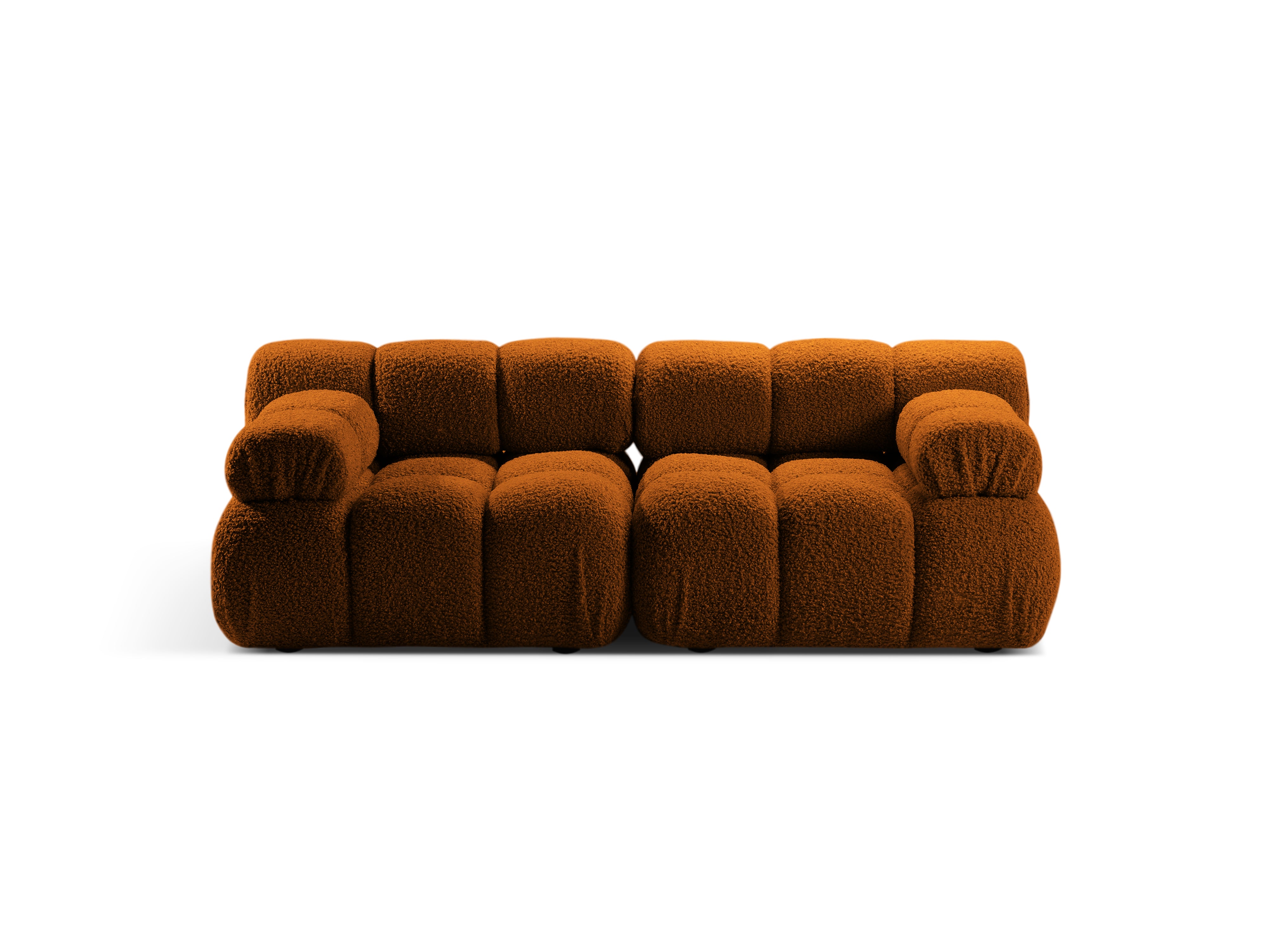 Modulares 2-Sitzer-Sofa BELLIS in Ziegel-Boucle