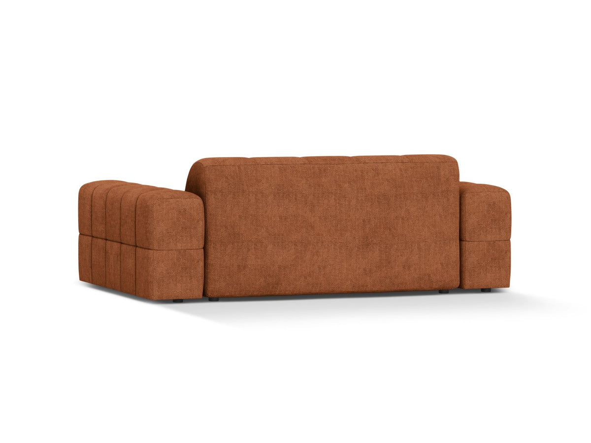 Sofa 2-osobowa JENNIFER ceglany szenil – ujęcie tylne