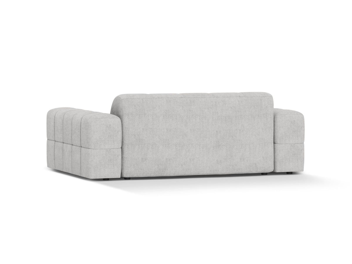Sofa 2-osobowa JENNIFER srebrny szenil – ujęcie tylne