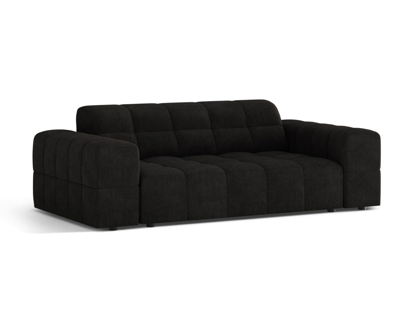 Sofa 2-osobowa JENNIFER antracytowy szenil – ujęcie boczne