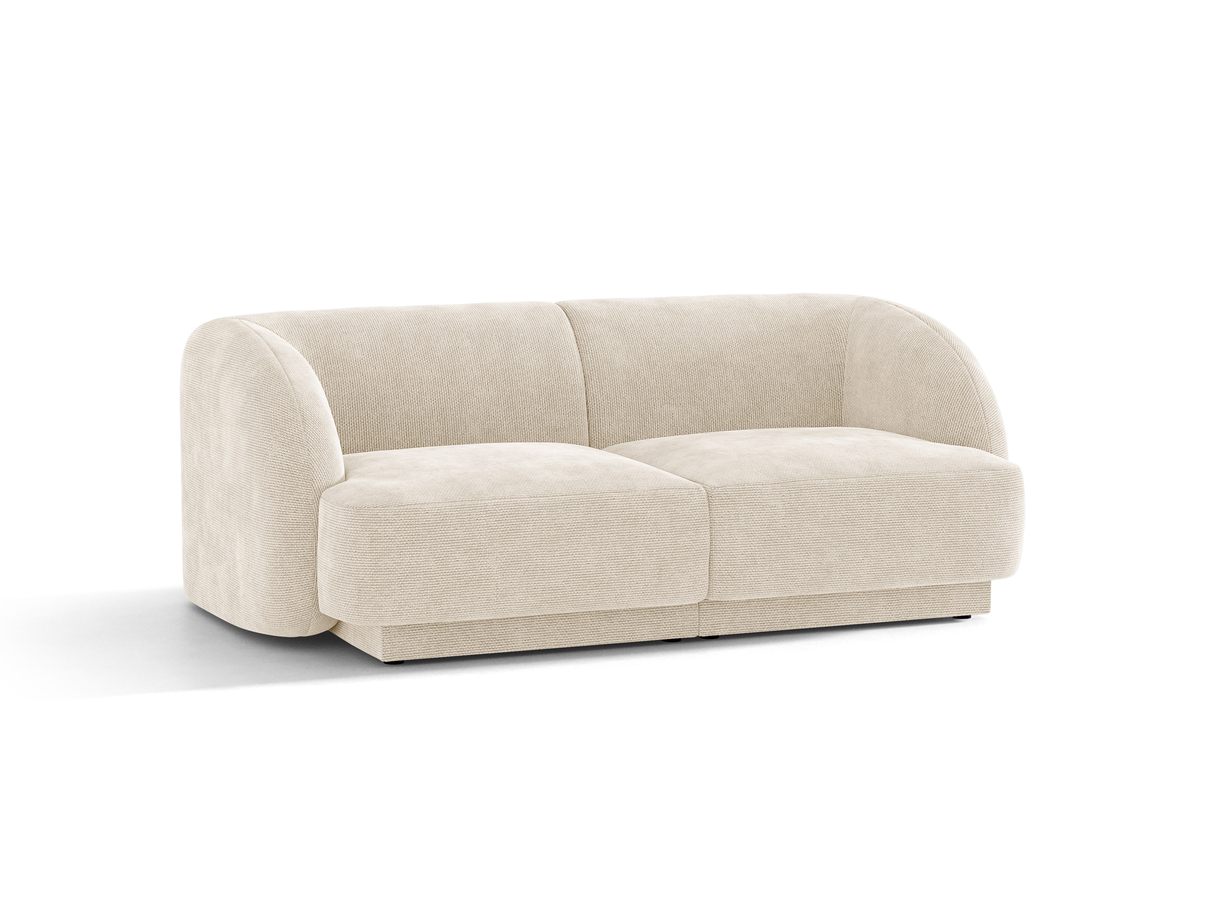 Sofa 2-sitzig MILEY Elfenbein Chenille