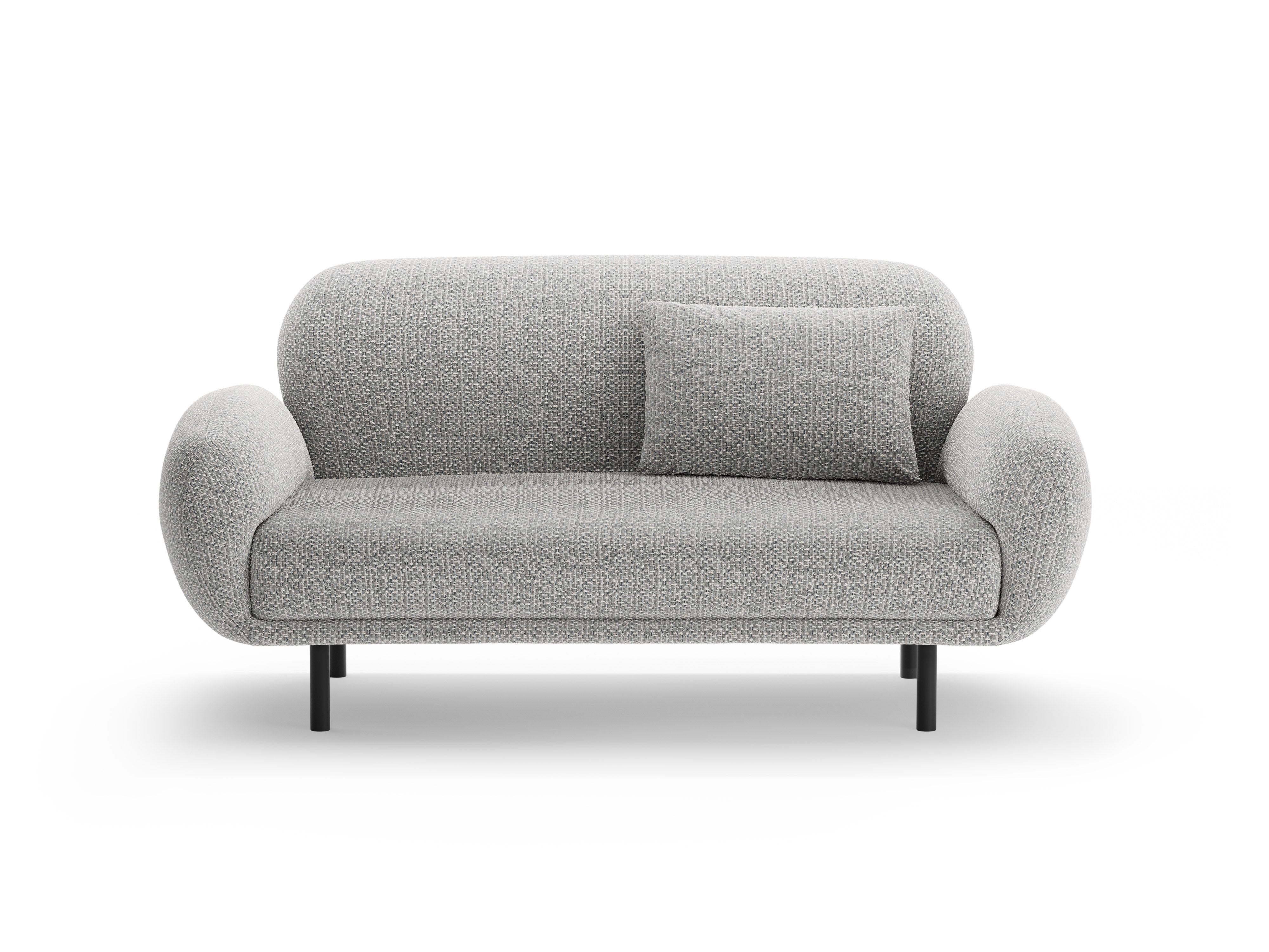 Sofa 2-sitzig POPPY graues Chenille