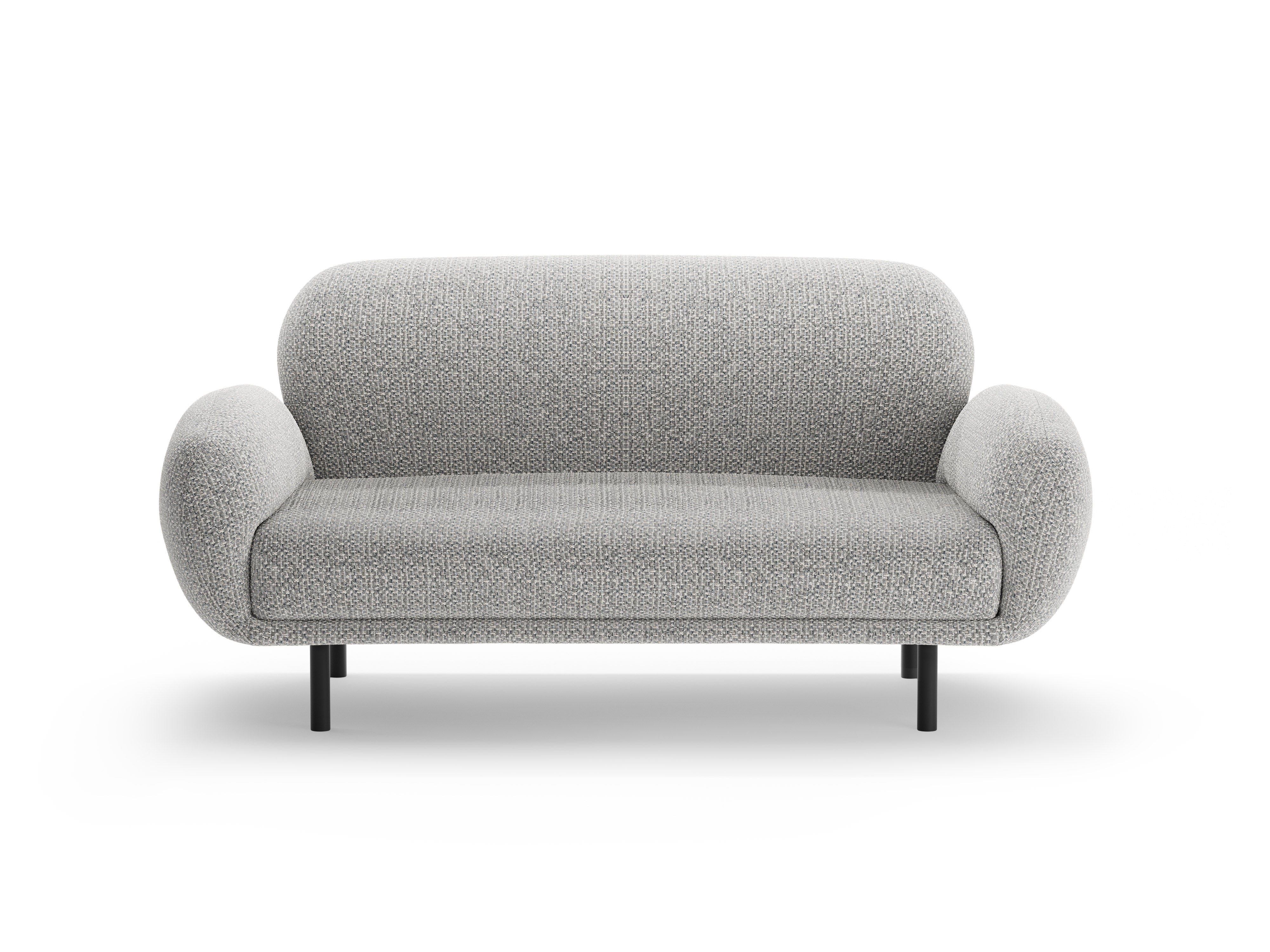 Sofa 2-sitzig POPPY graues Chenille