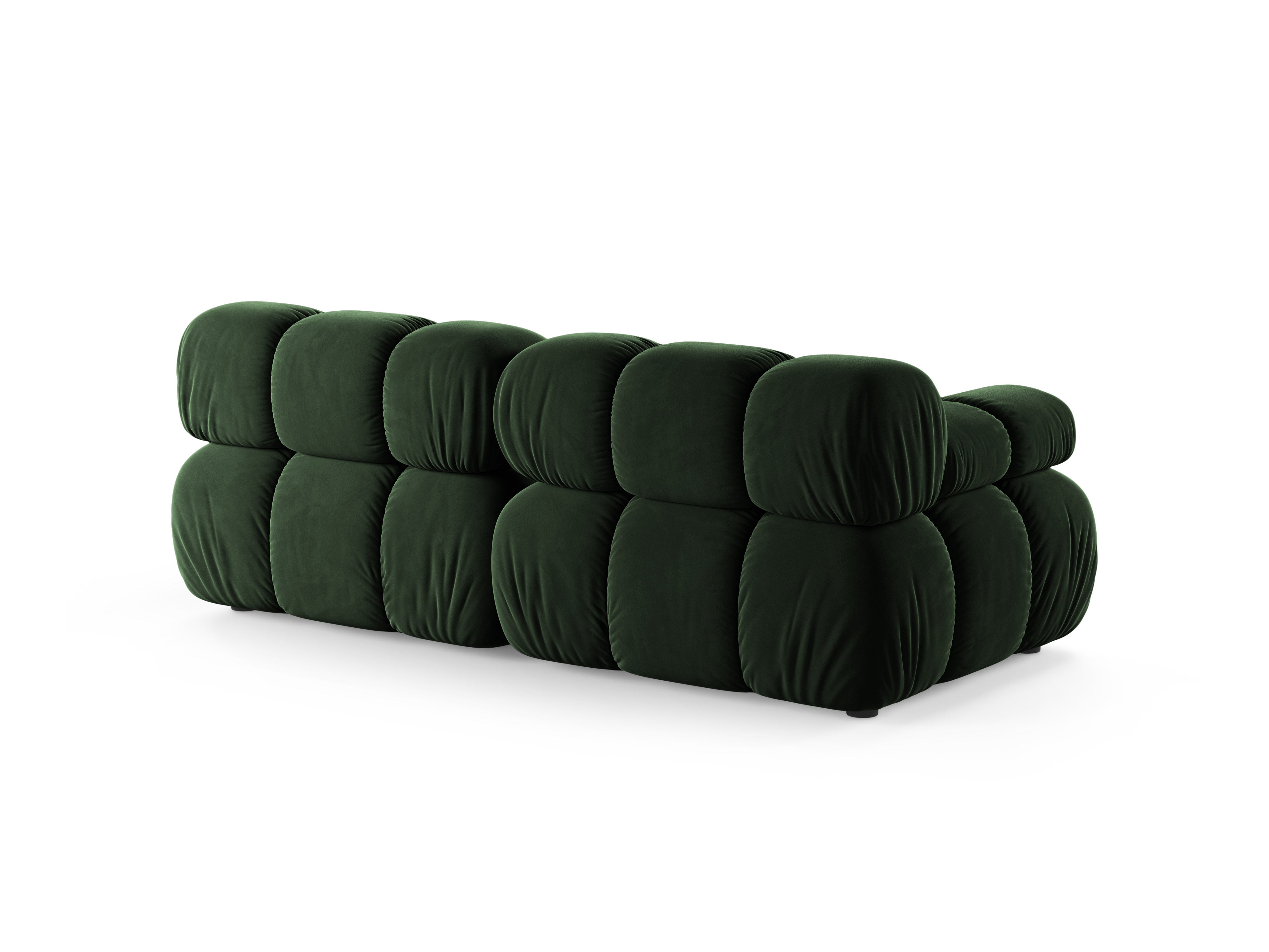Modulares 2-Sitzer-Sofa BELLIS in Flaschengrün Velours