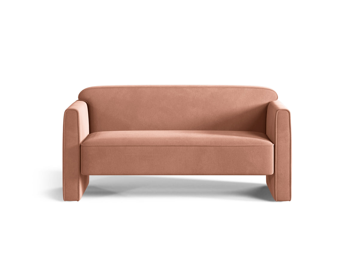 Sofa 2-Sitzer aus Samt ABBY rosa