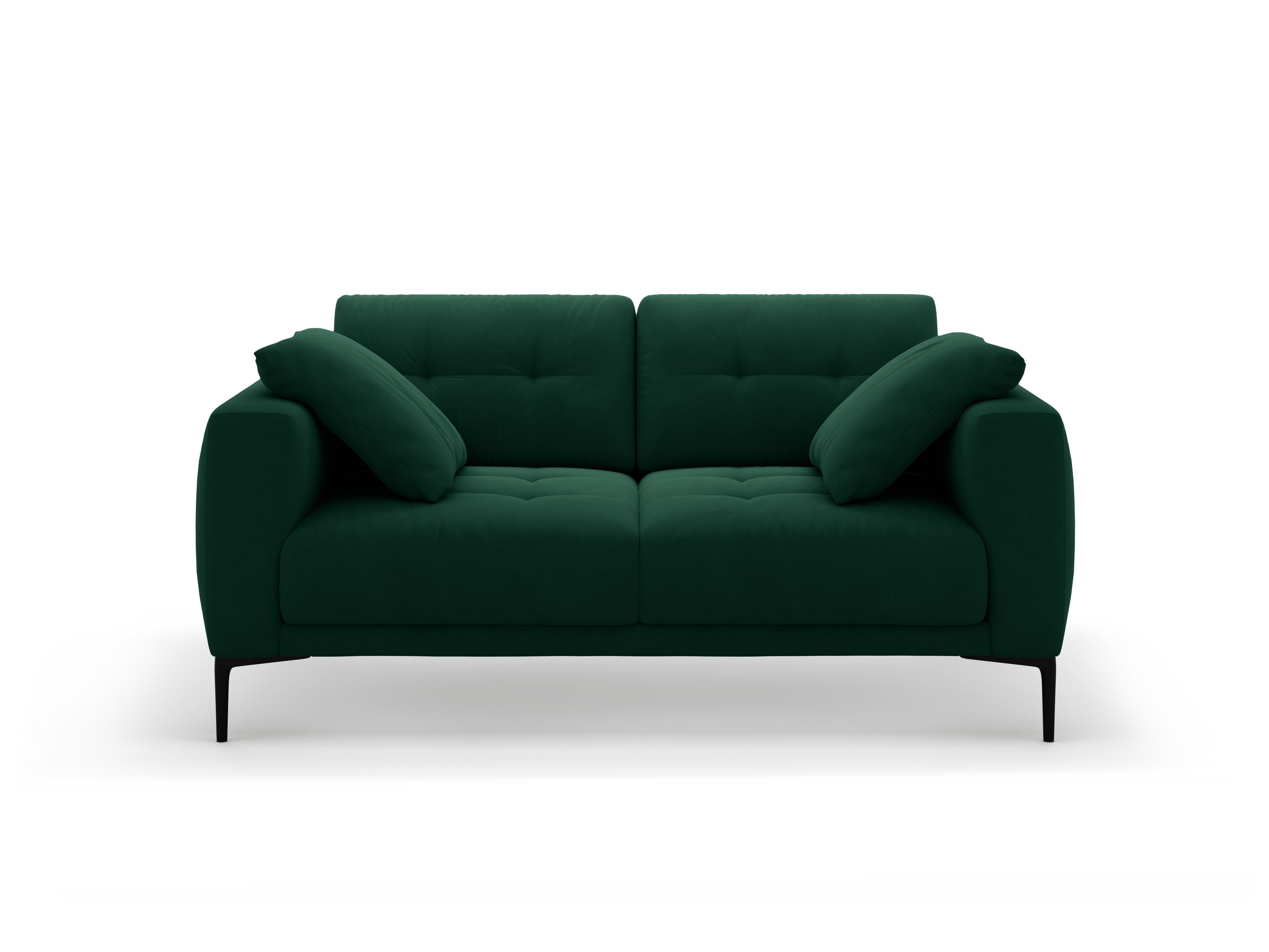 Velvet 2-Seater Sofa BEMY Bottle Green