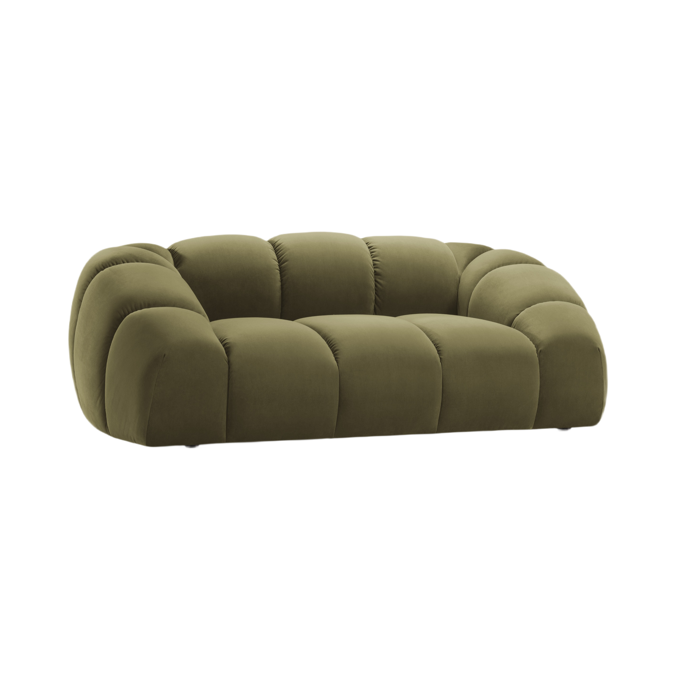 Velvet 2-Seater Sofa DIANA Green