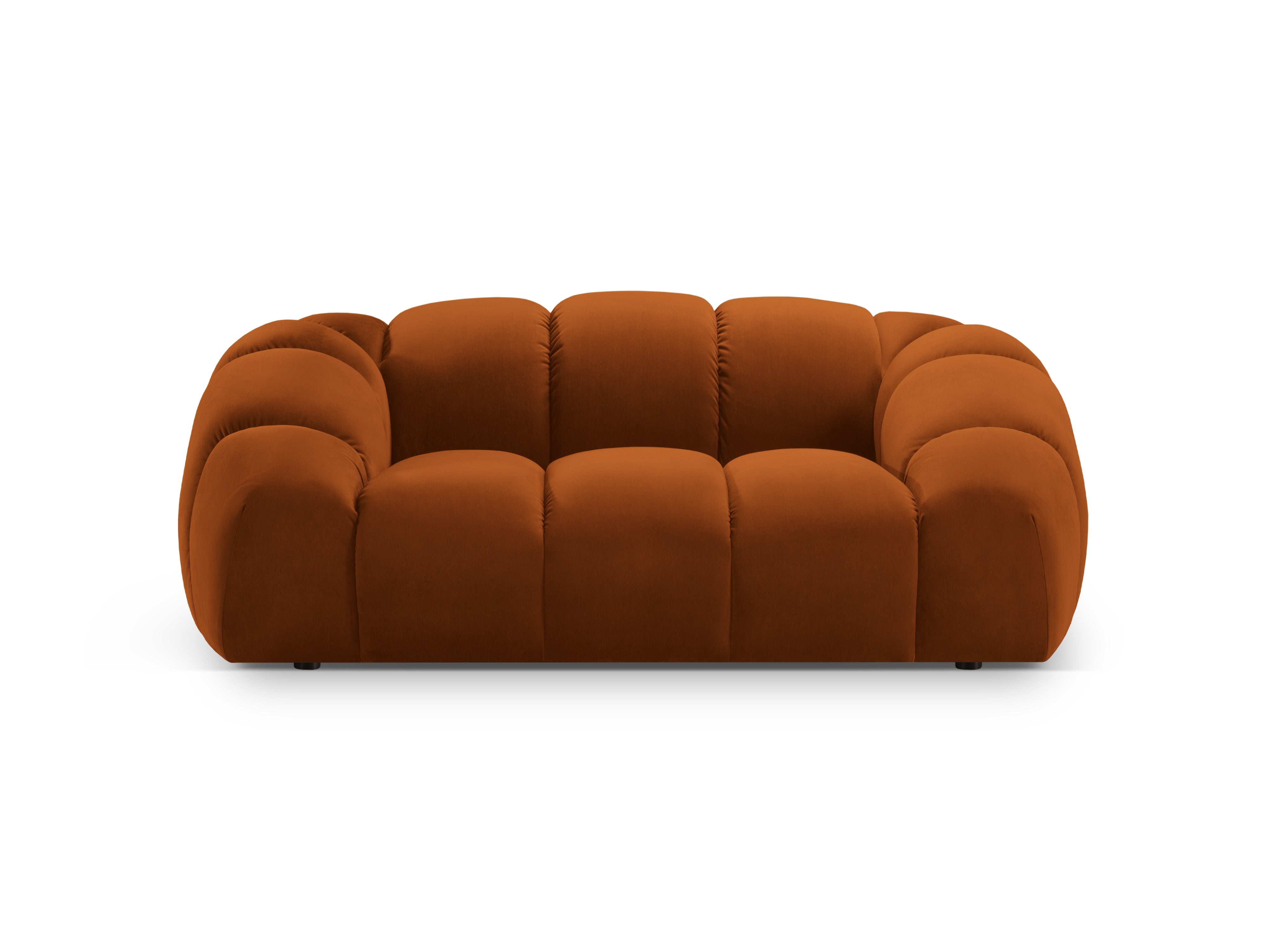 Velvet 2-Seater Sofa DIANA terracotta