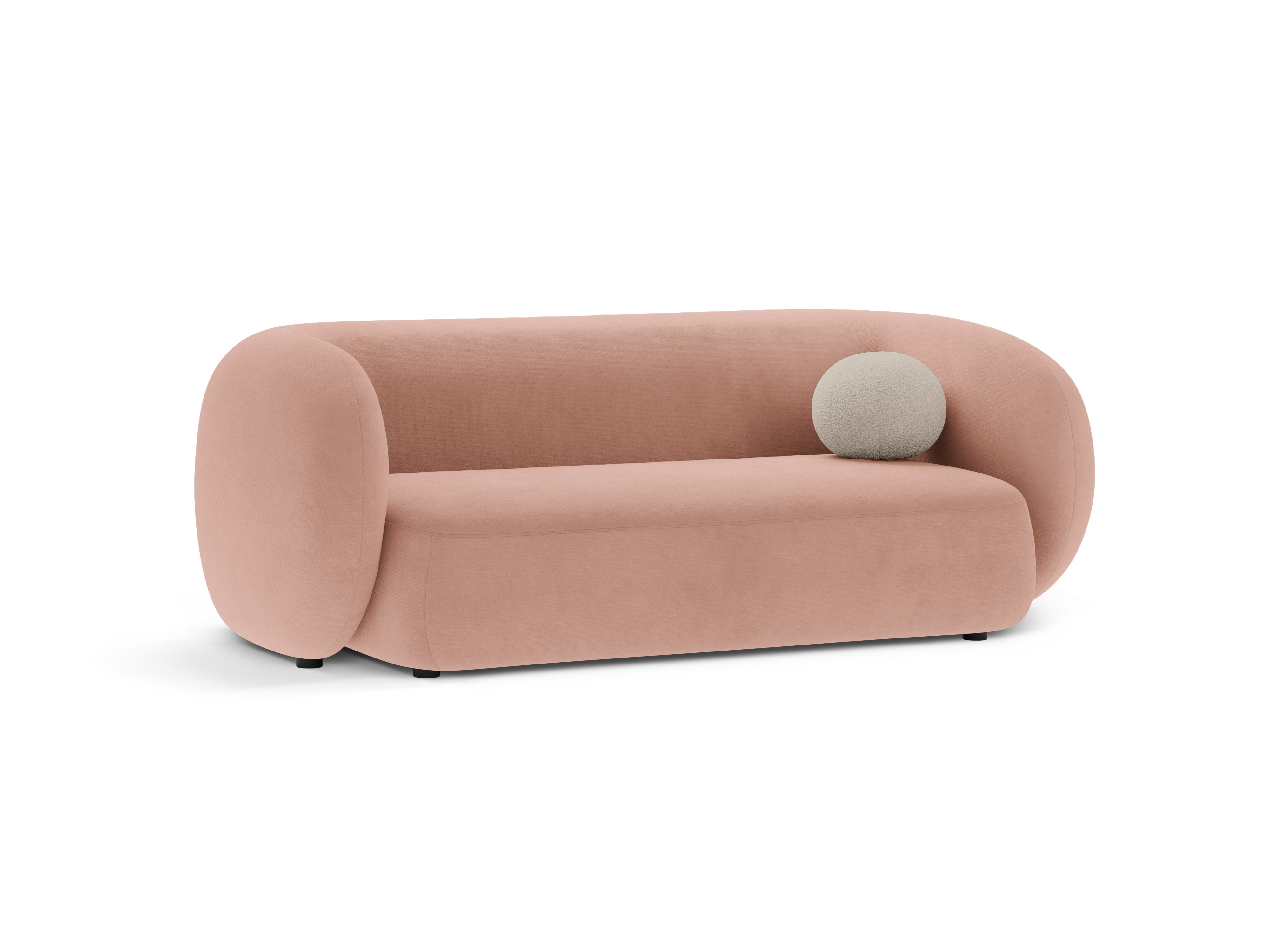 Samtsofa 2-sitzig KATE hellrosa
