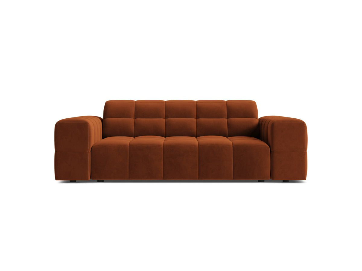 Sofa aksamitna 2-osobowa JENNIFER terakota Bluvel – Micadoni