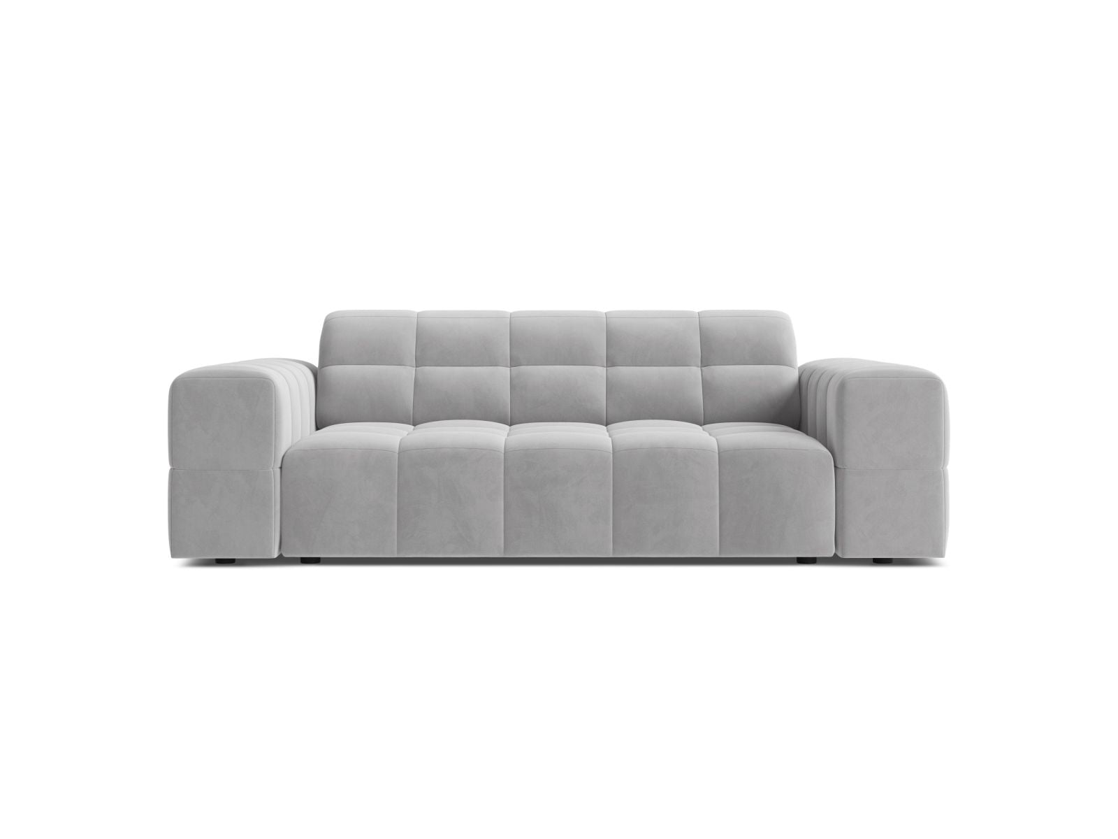 Sofa aksamitna 2-osobowa JENNIFER srebrny Bluvel – Micadoni