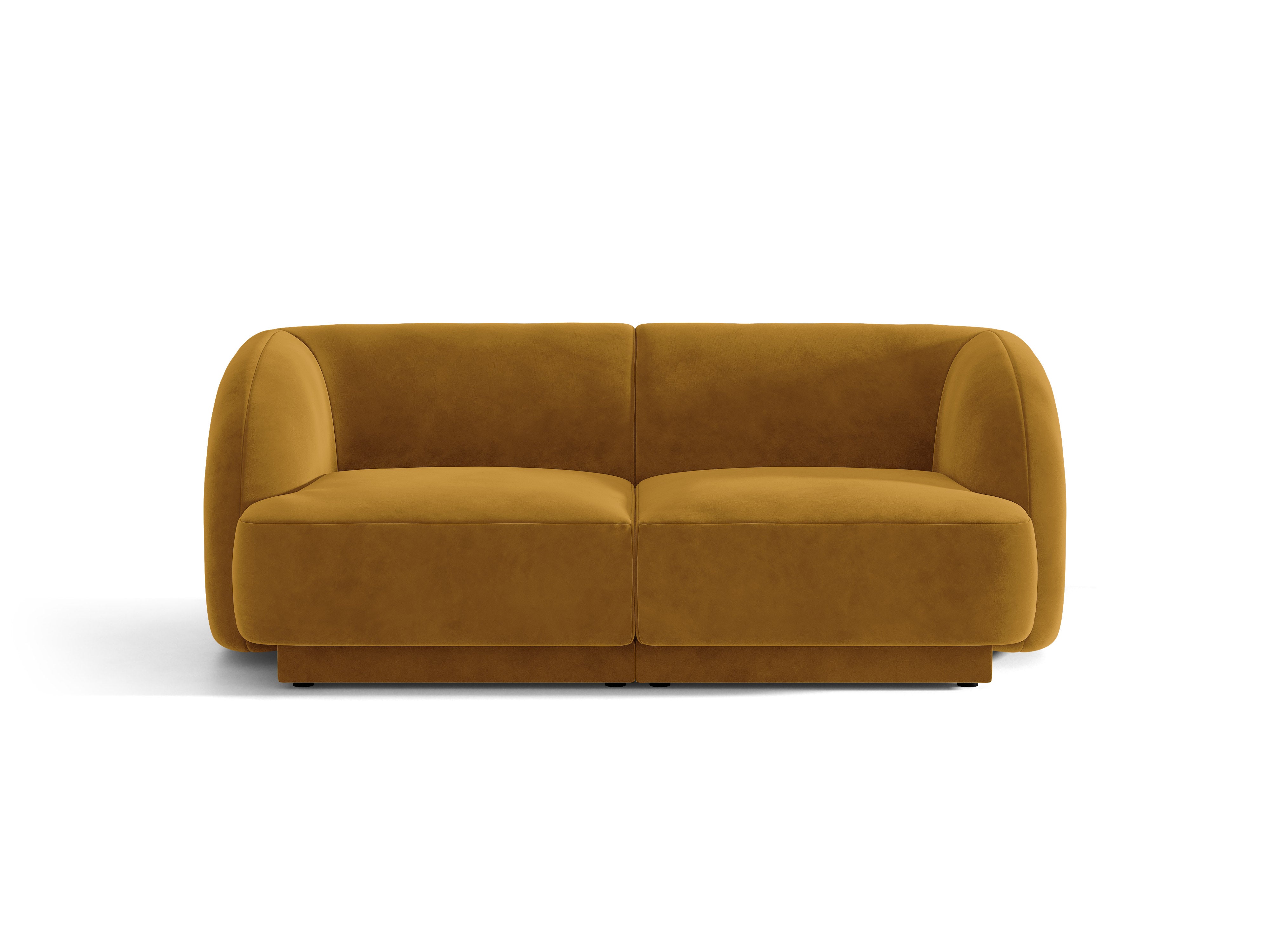 Sofa aus Samt 2-sitzig MILEY gelb