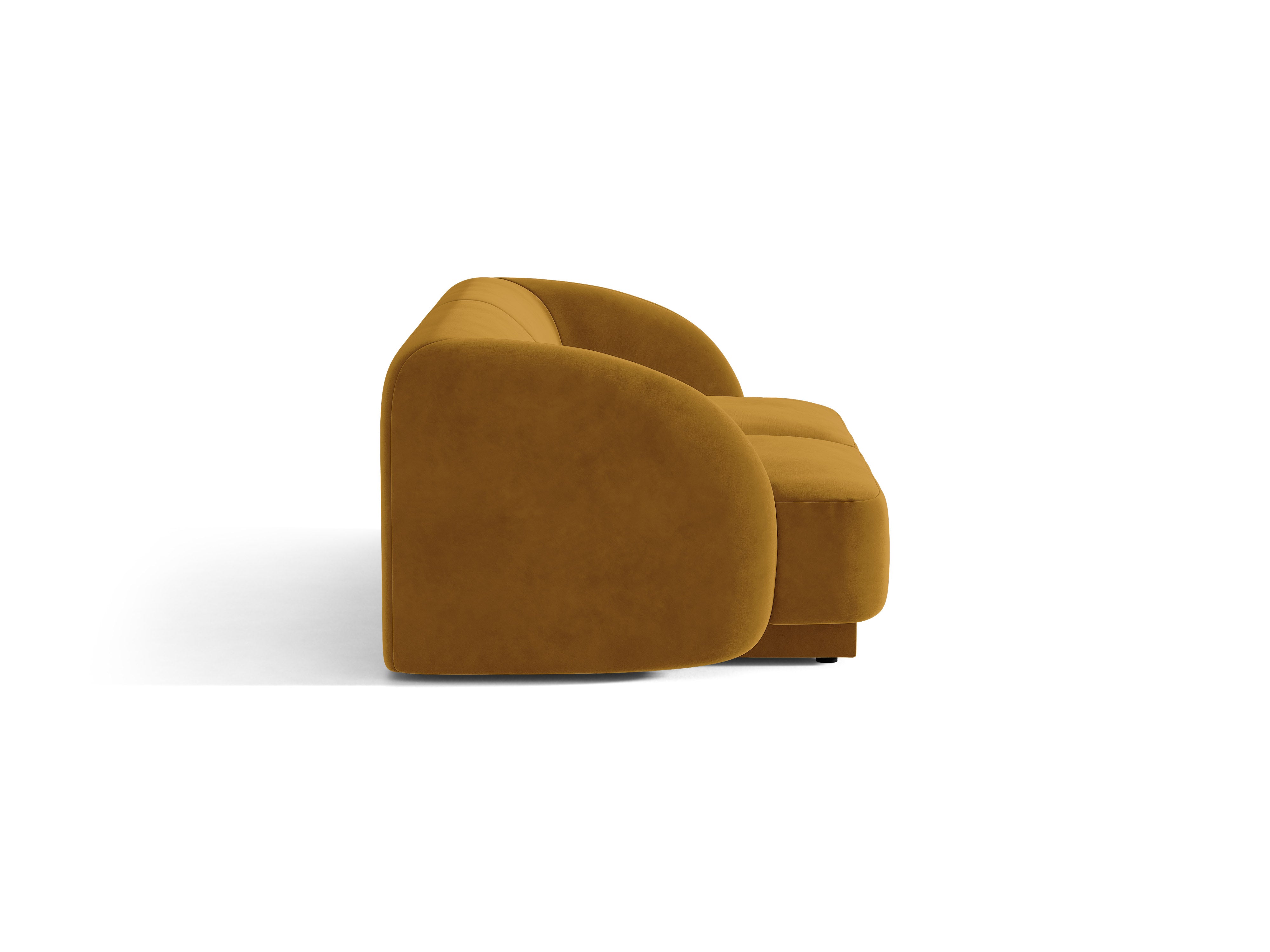 Sofa aus Samt 2-sitzig MILEY gelb