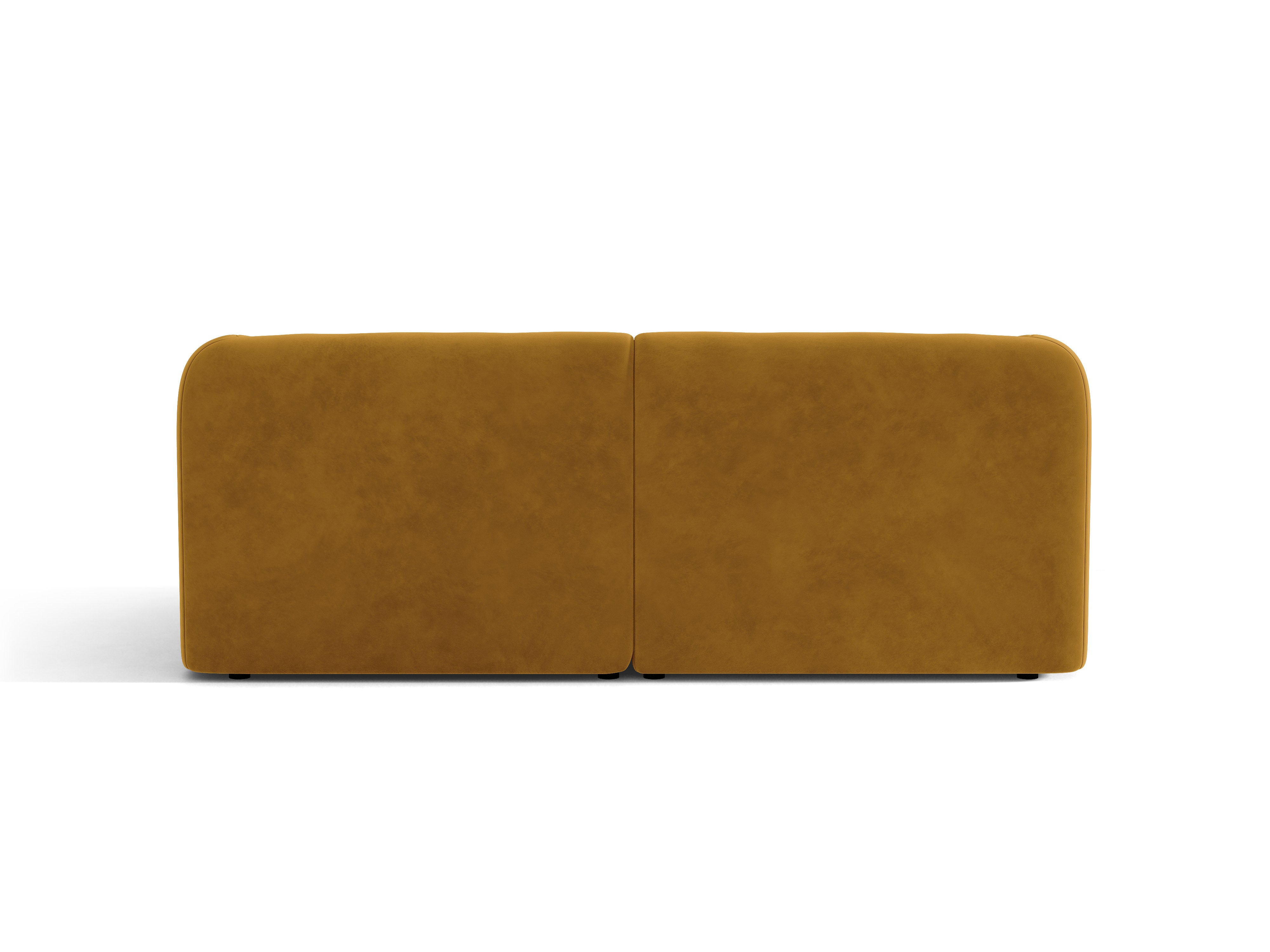 Sofa aus Samt 2-sitzig MILEY gelb