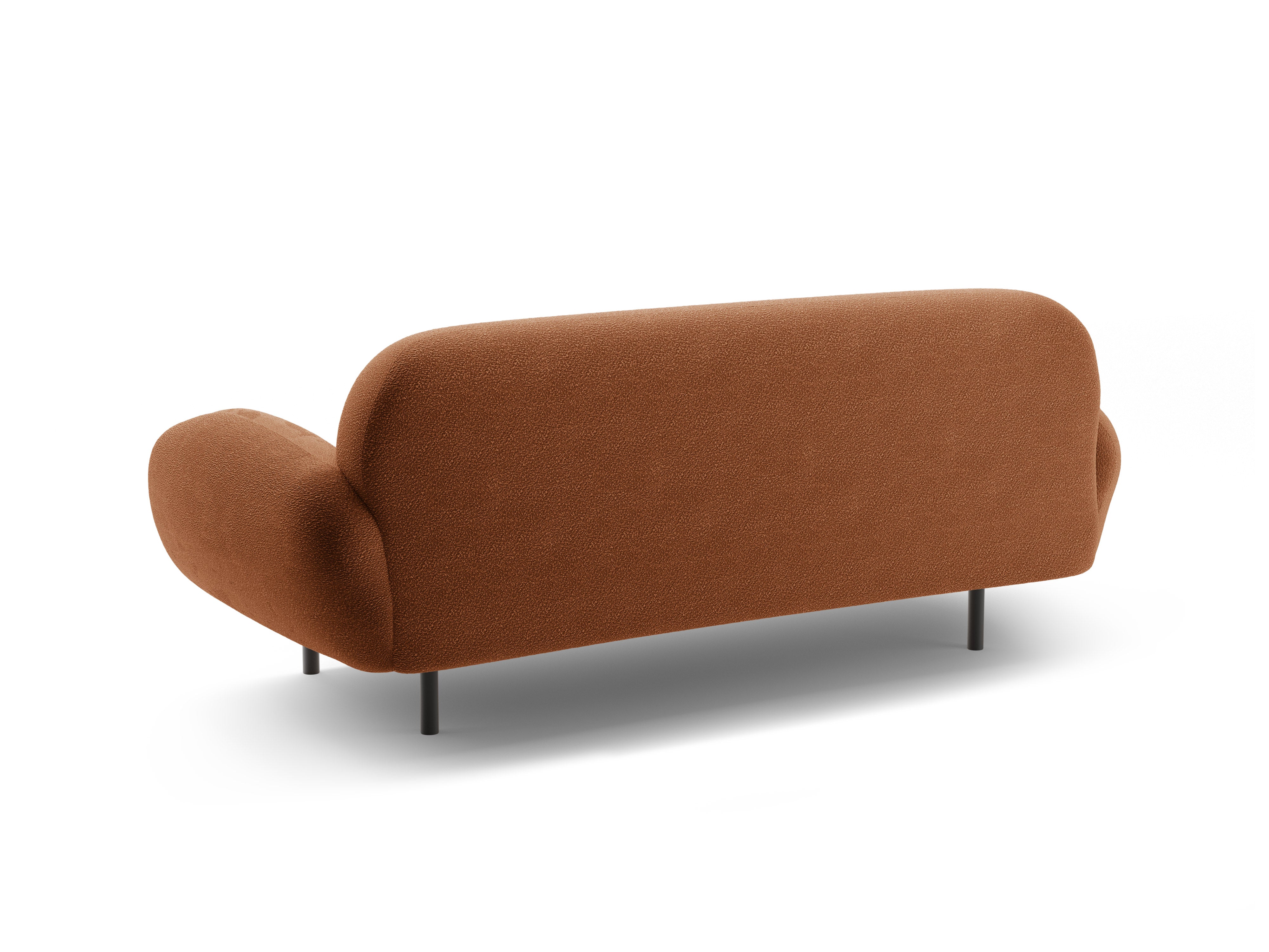 2.5-seater POPPY terracotta boucle sofa
