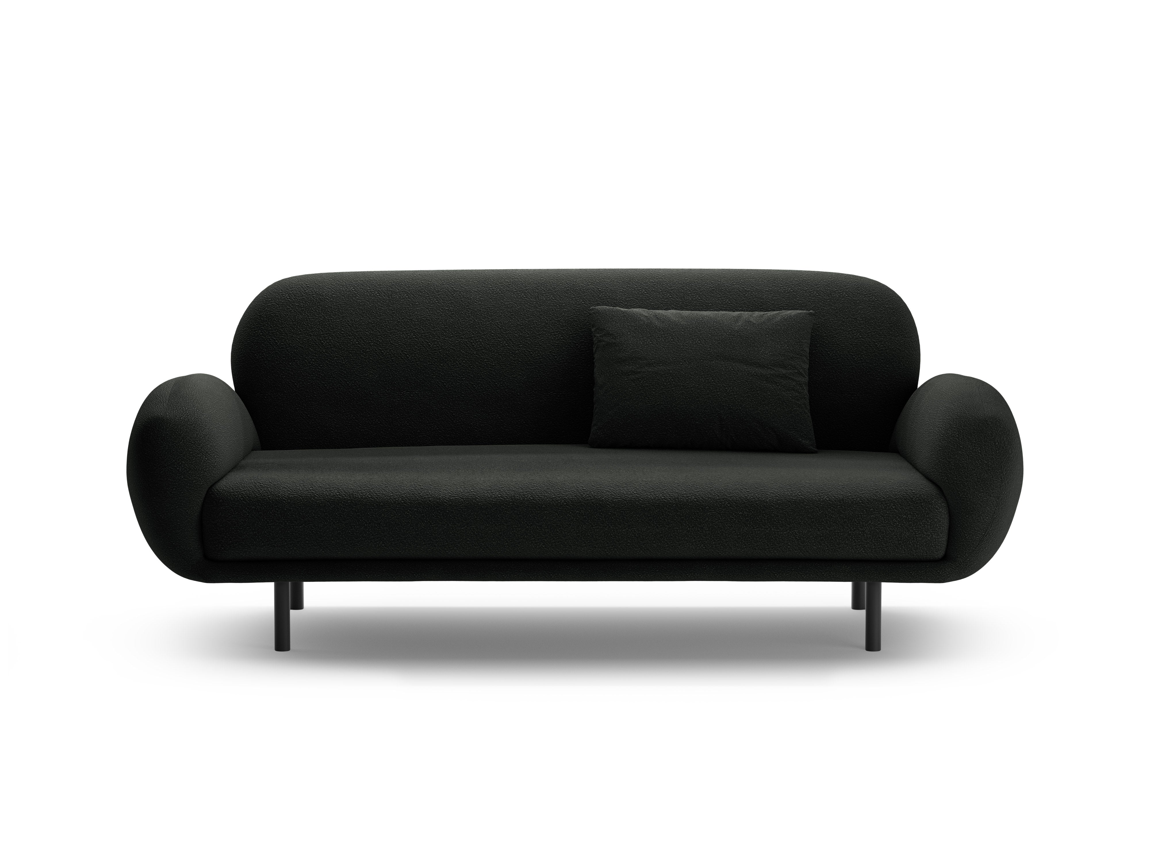 Sofa 2,5-sitzige POPPY schwarz Boucle