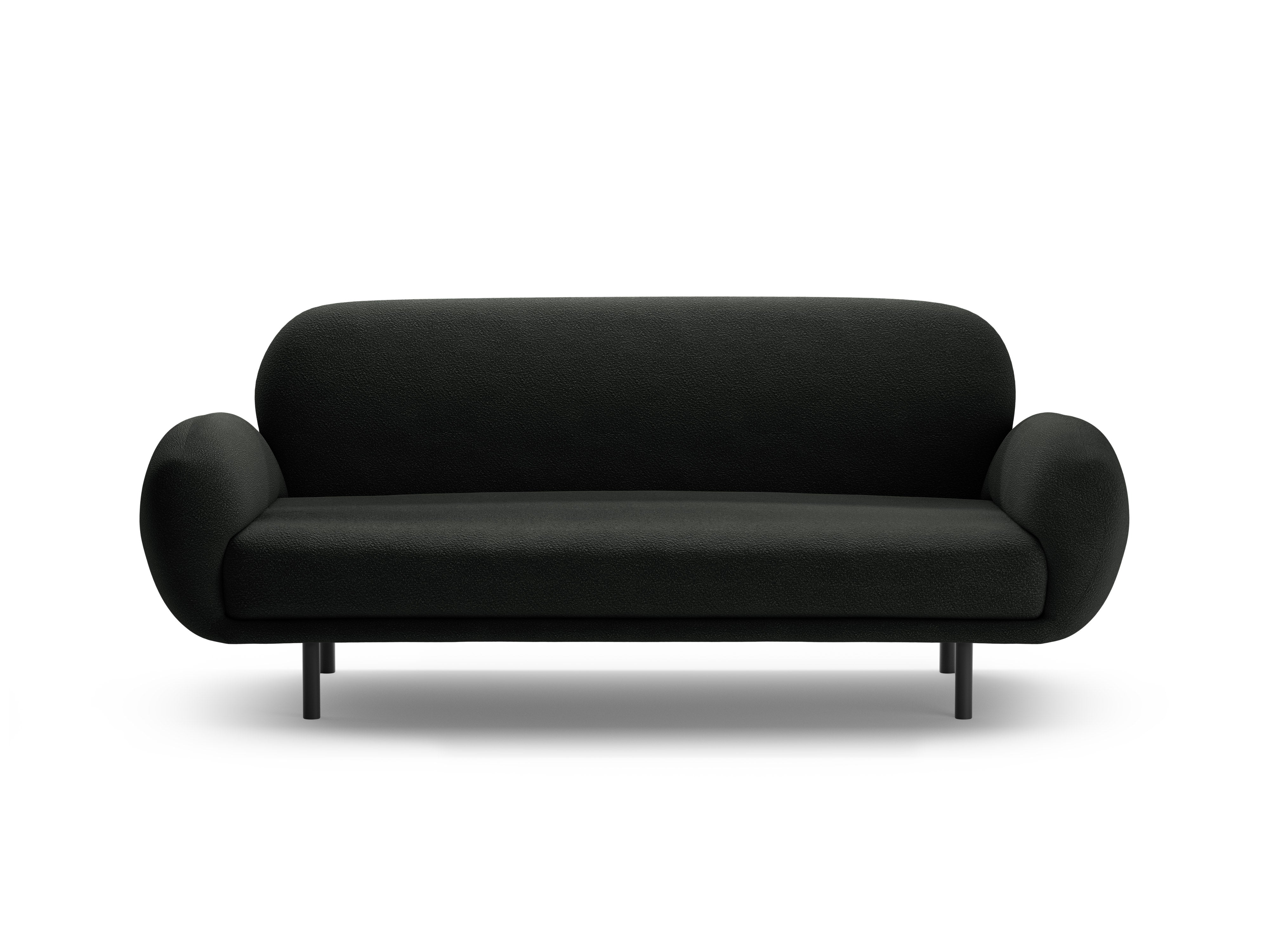 Sofa 2,5-sitzige POPPY schwarz Boucle