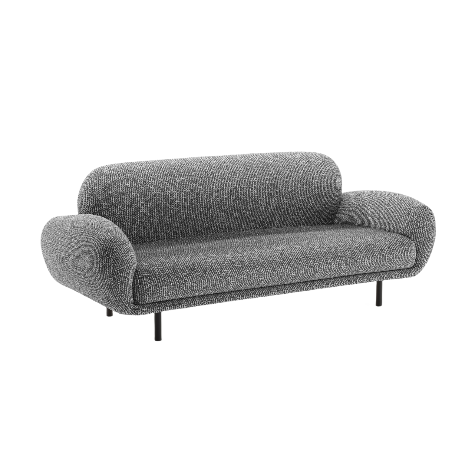 Sofa 2,5-sitzig POPPY dunkelgrau Chenille
