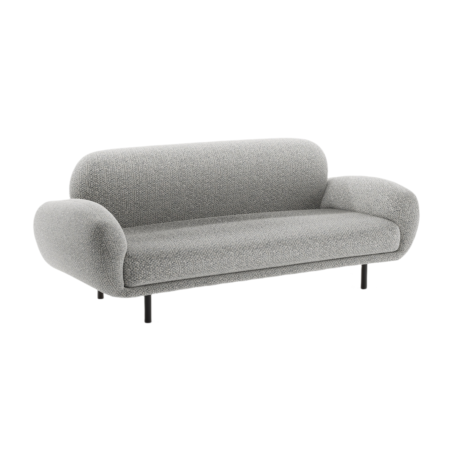 Sofa 2,5-sitzig POPPY graues Chenille