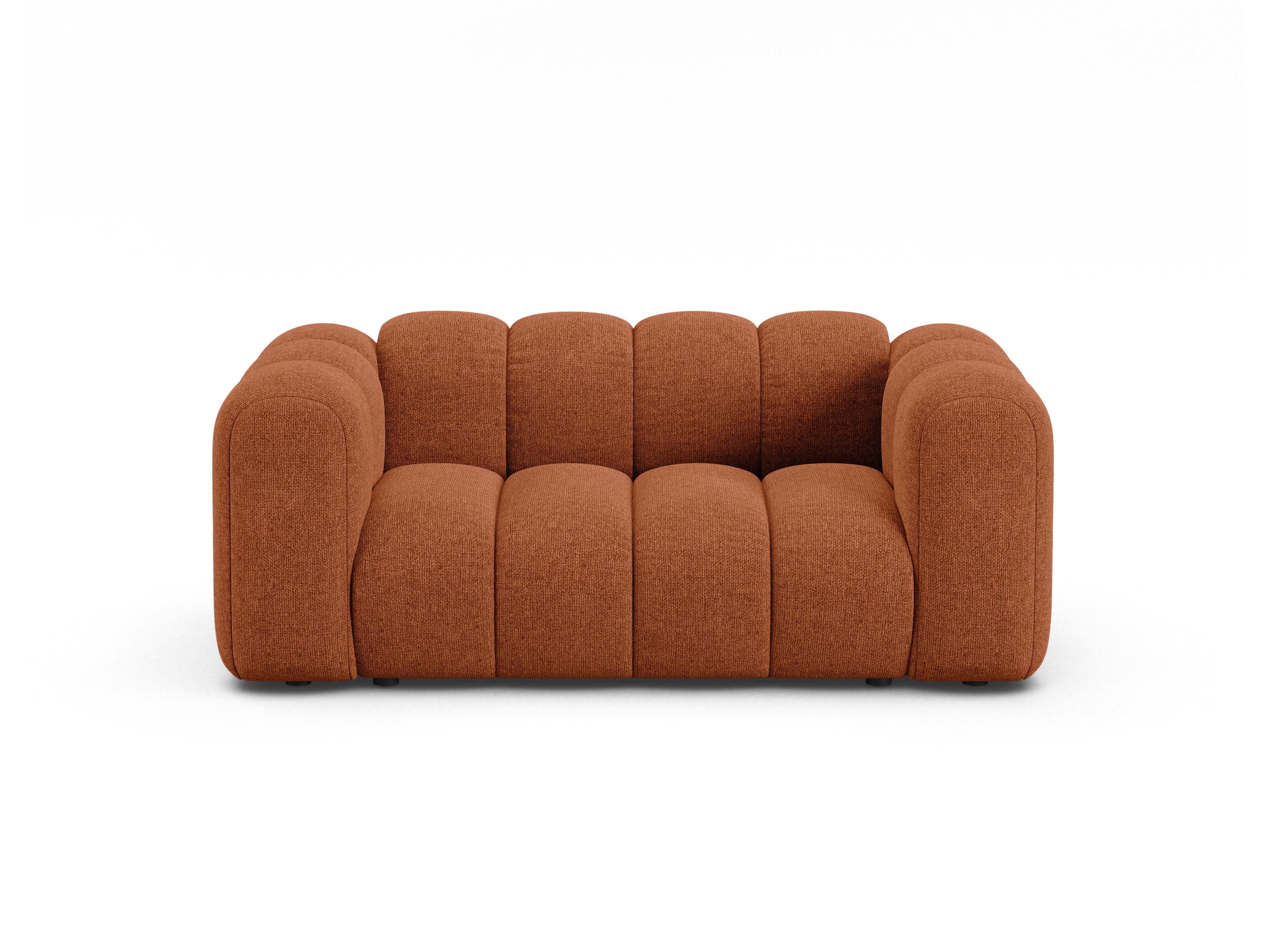 2-seater Sofa LUPINE brick chenille