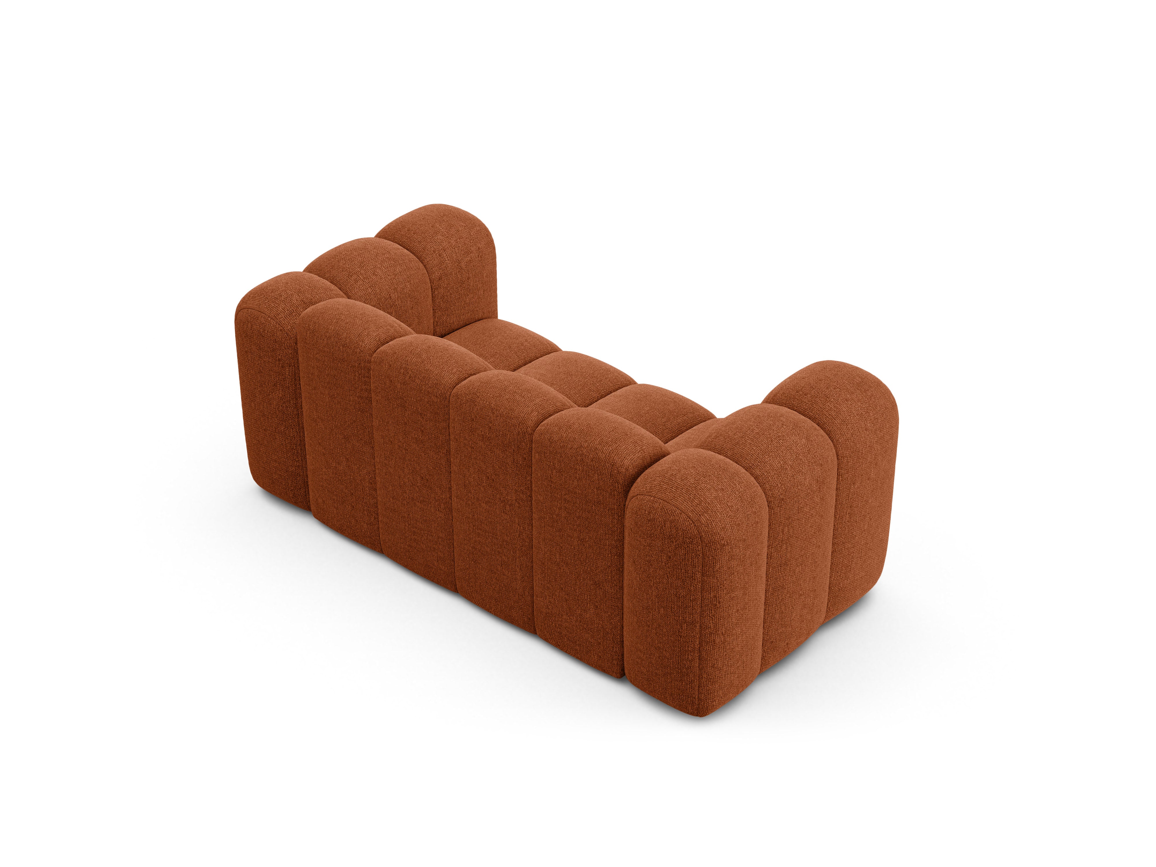 2-seater Sofa LUPINE brick chenille