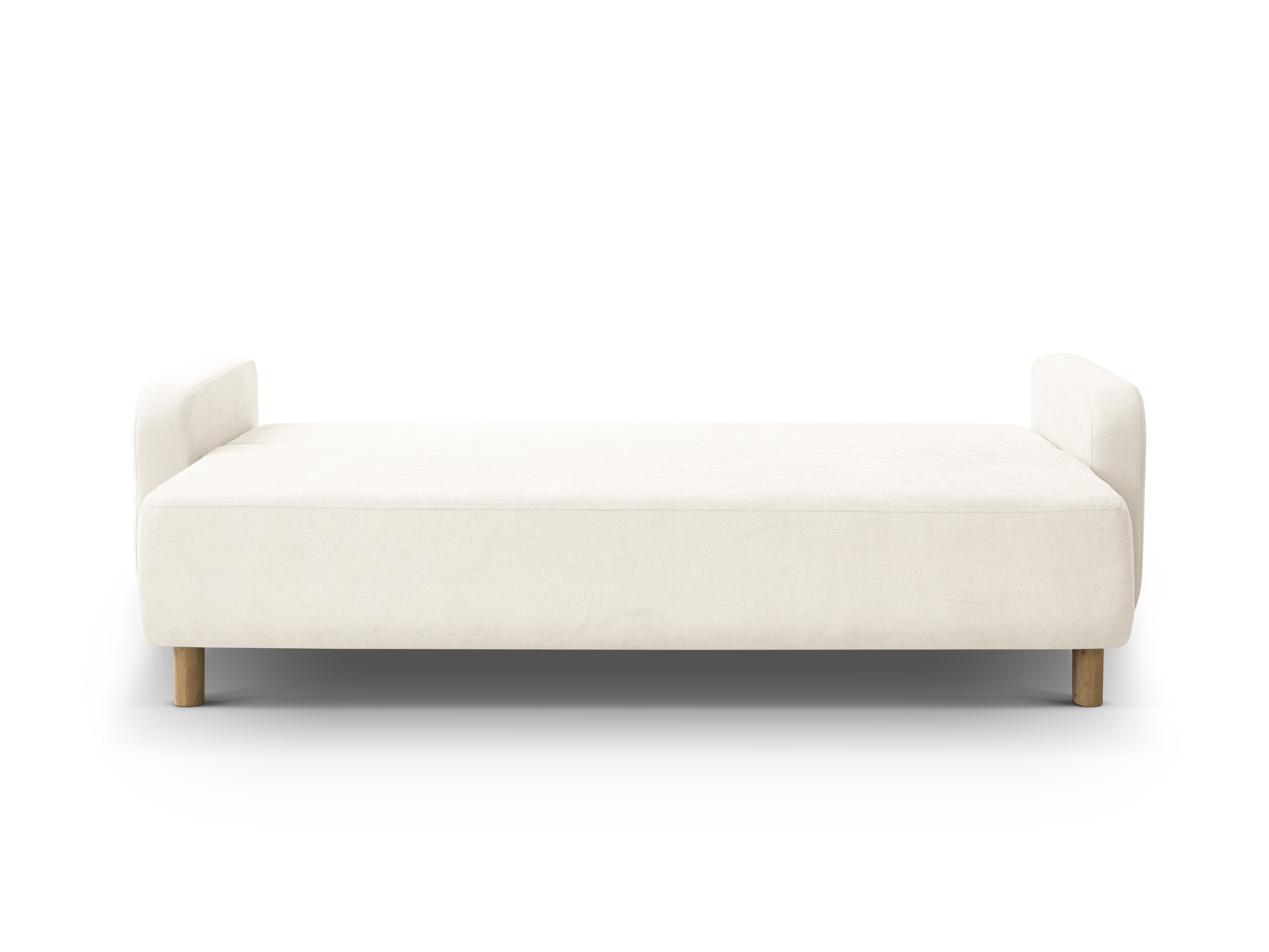 Sofa 3-Sitzer mit Schlaffunktion ELEN Elfenbein Chenille [Monika] [Julia spr]