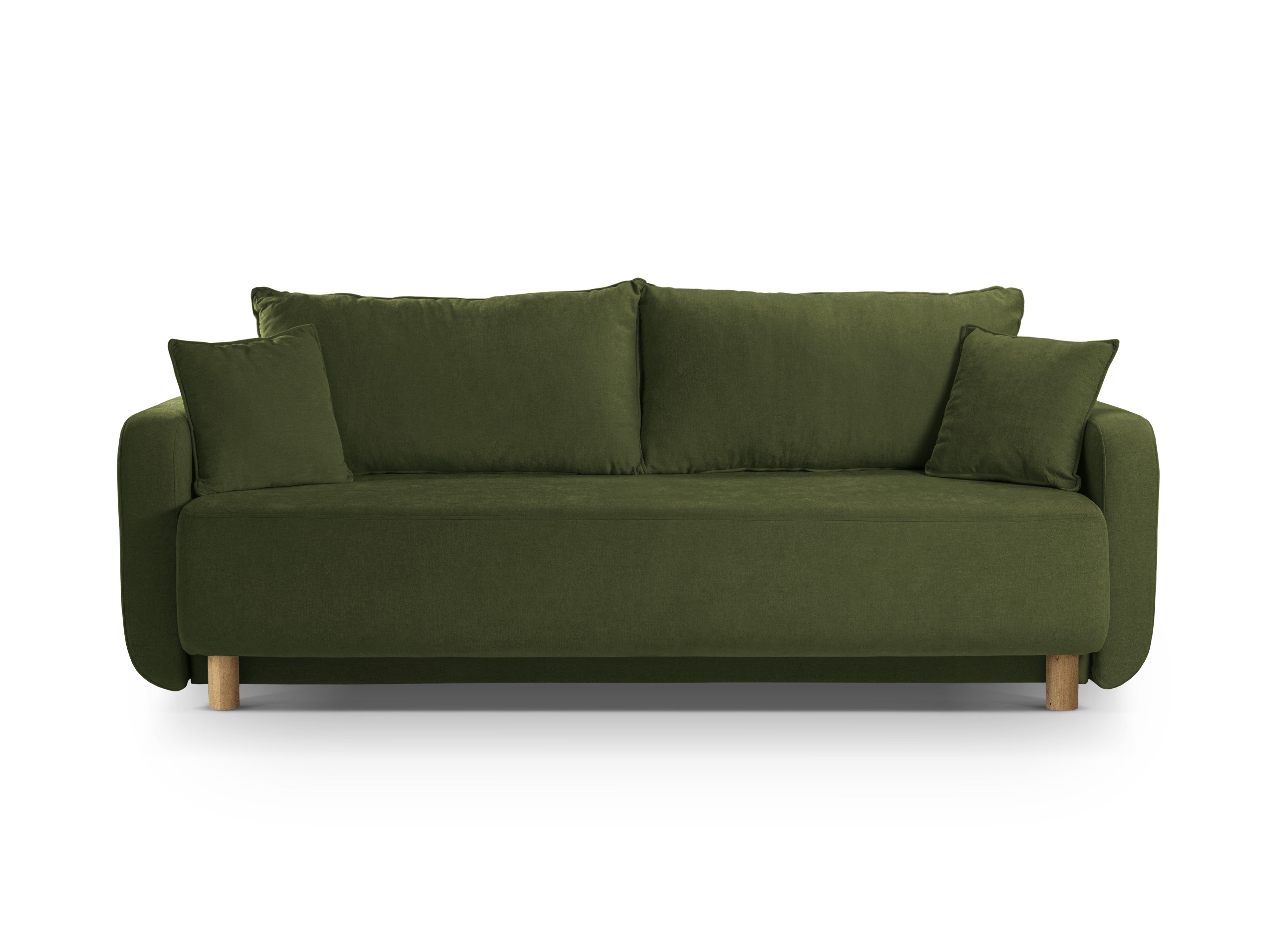 Sofa 3-Sitzer mit Schlaffunktion ELEN grün Chenille [Monika] [Julia spr]