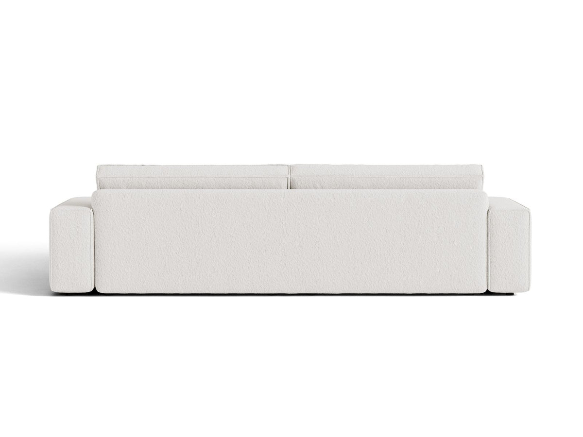 Sofa 3-osobowa z funkcją spania JODIE biały boucle – ujęcie 5