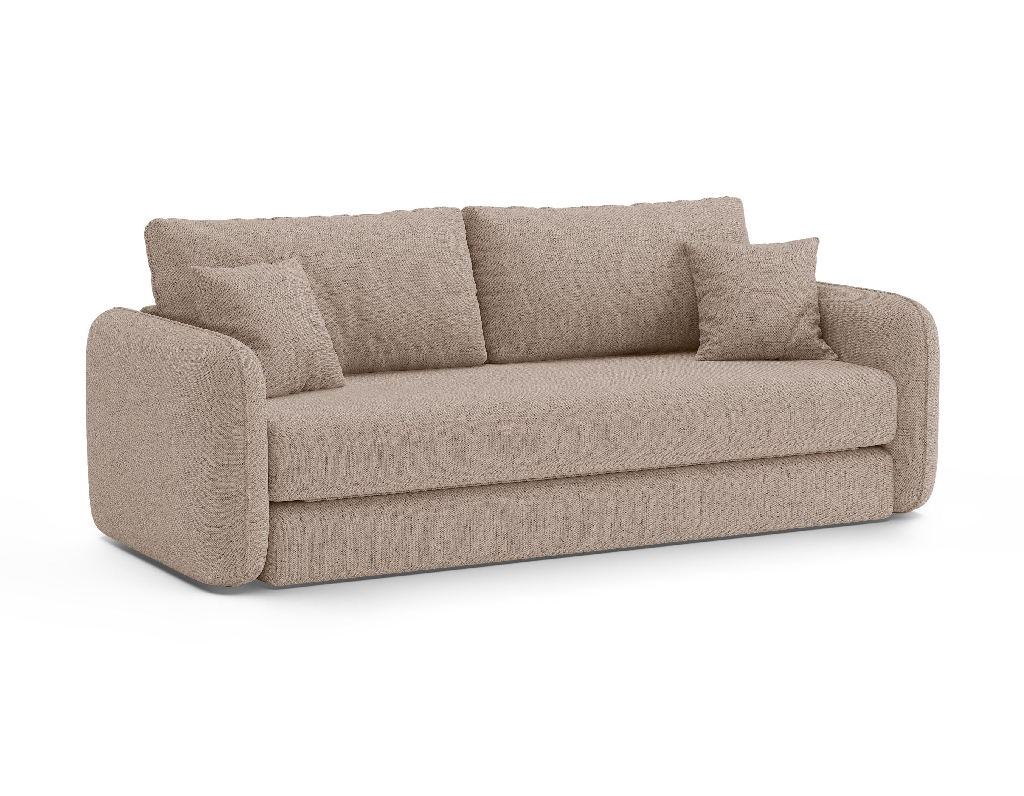 Sofa 3-sitzig mit Schlaffunktion DORMI cappuccino