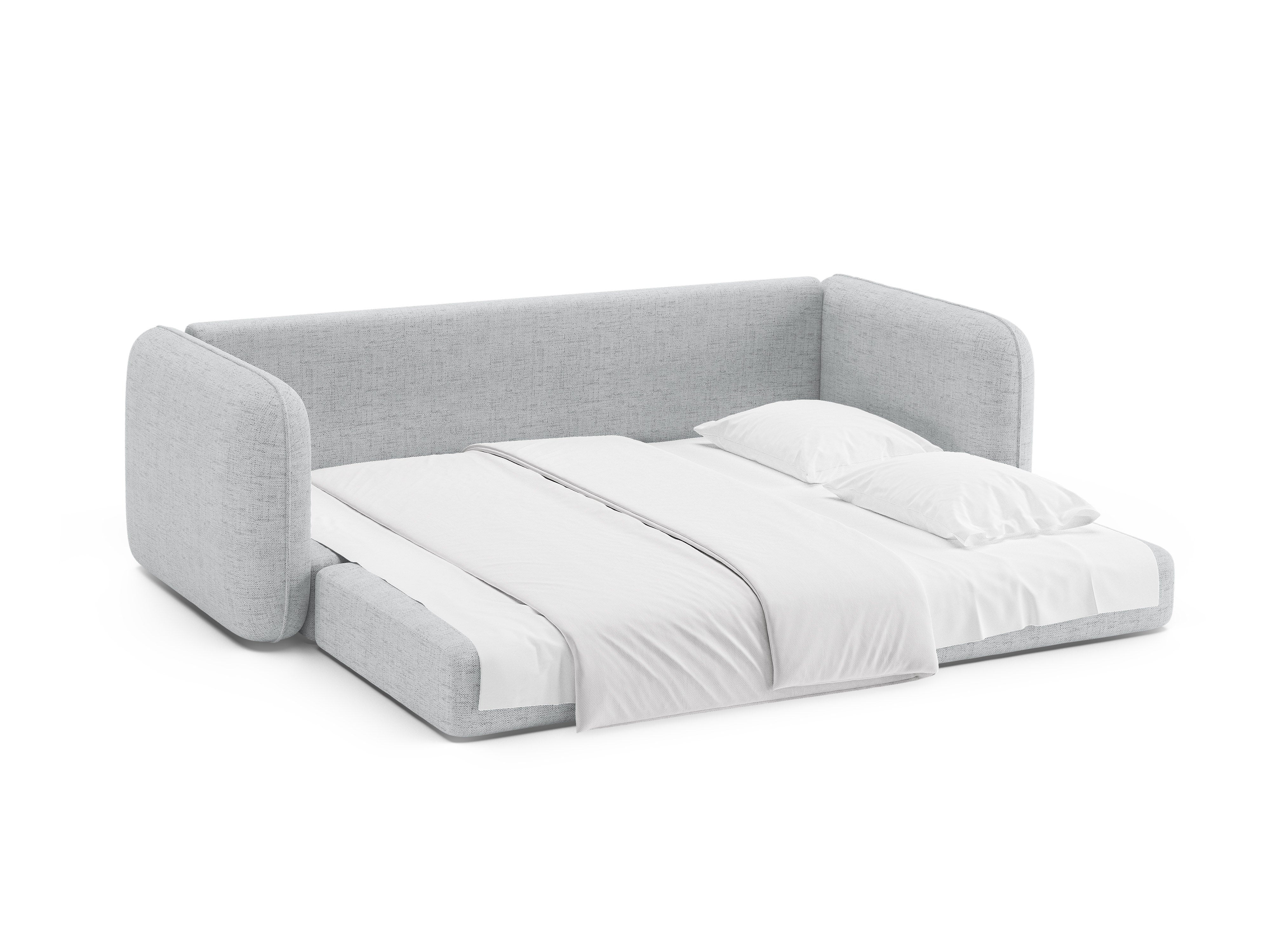 Sofa 3-Sitzer mit Schlaffunktion DORMI hellgrau