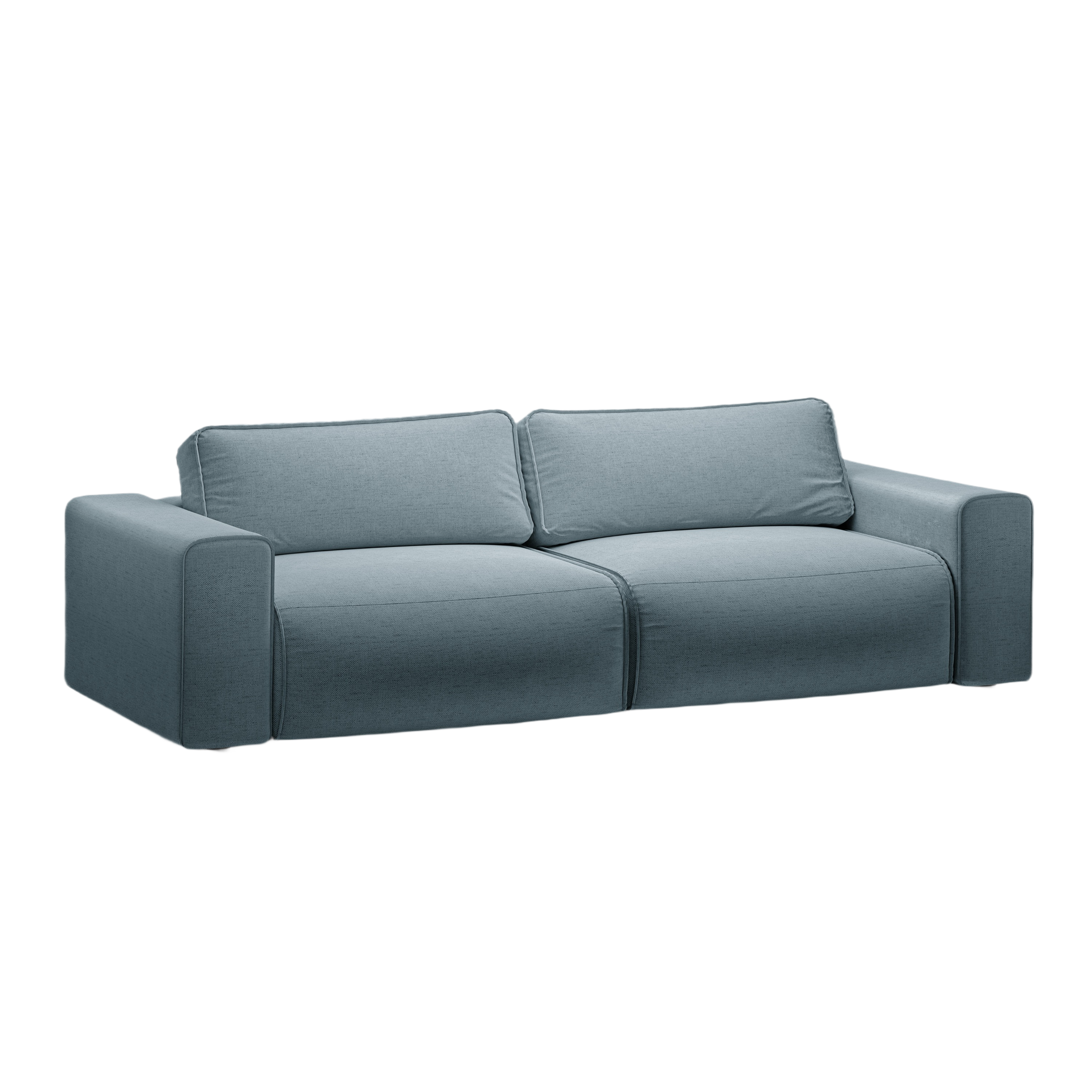 3-seater sofa with sleeping function VICTOR light blue chenille