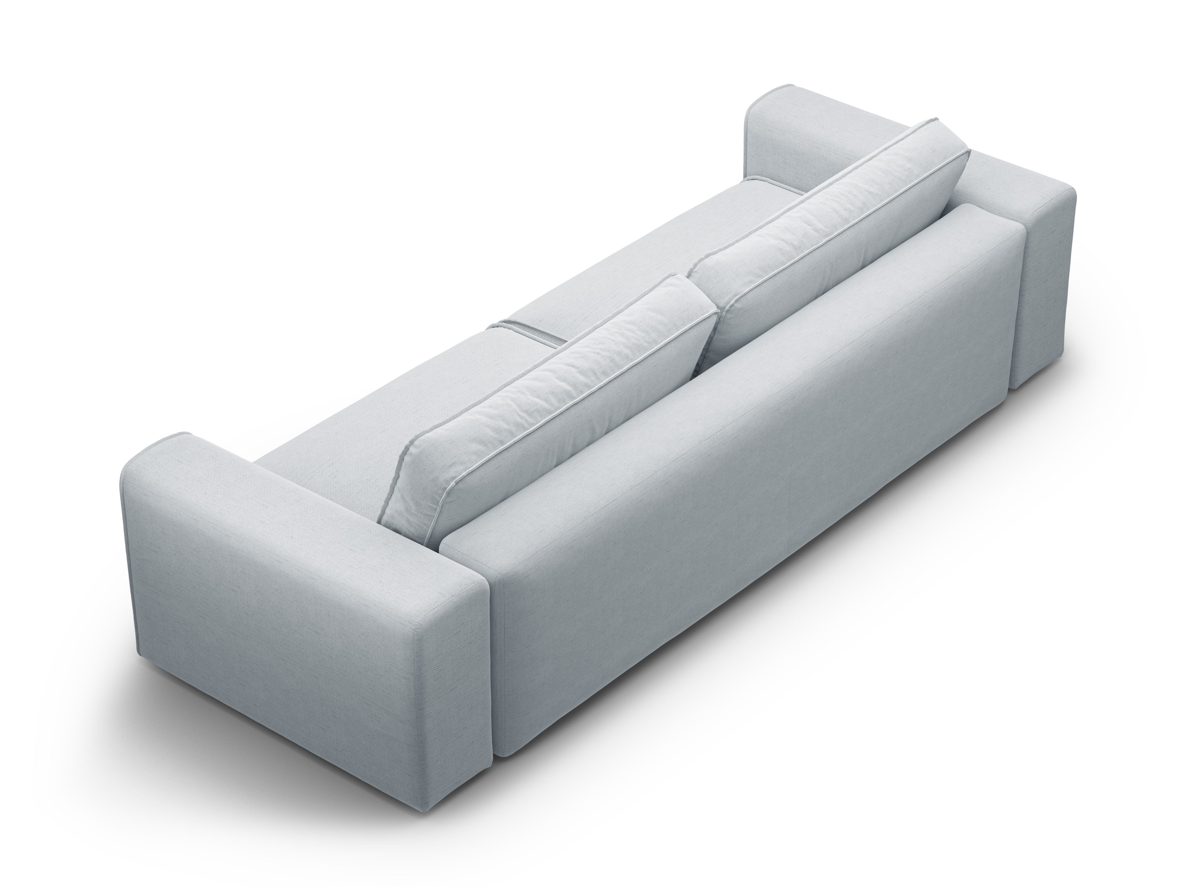 3-seater sofa with sleeping function VICTOR light gray chenille
