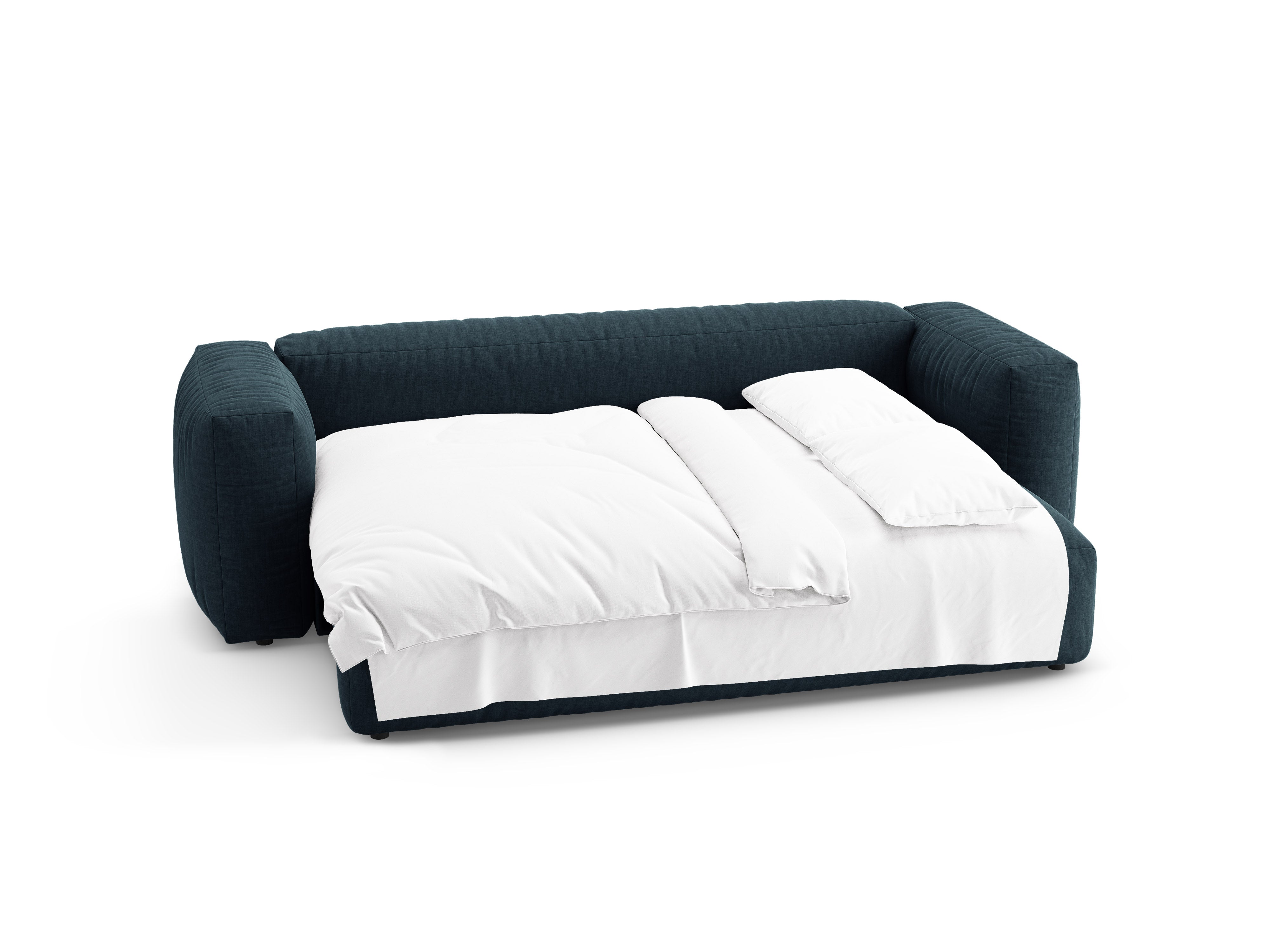Sofa 3-Sitzer mit Schlaffunktion MARTINA in Jeansblau