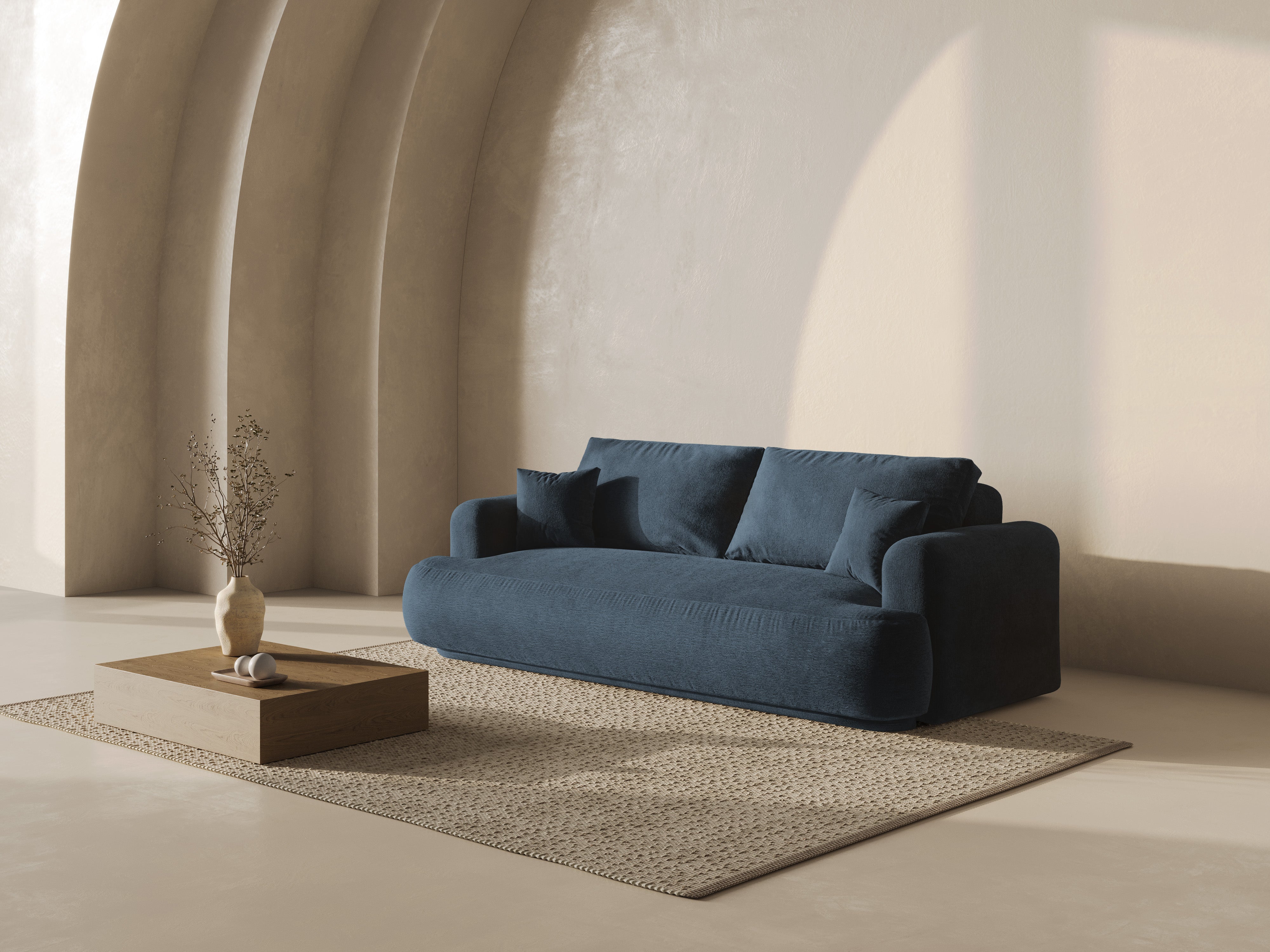 Sofa with sleeping function Ella Dark blue